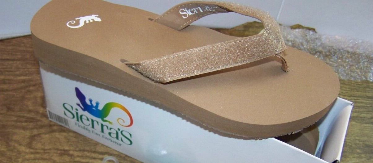 NEW SIERRAs Switchflops Tan Flat Sandal Size 7M w Lot 3 Sets of Straps Lindsay