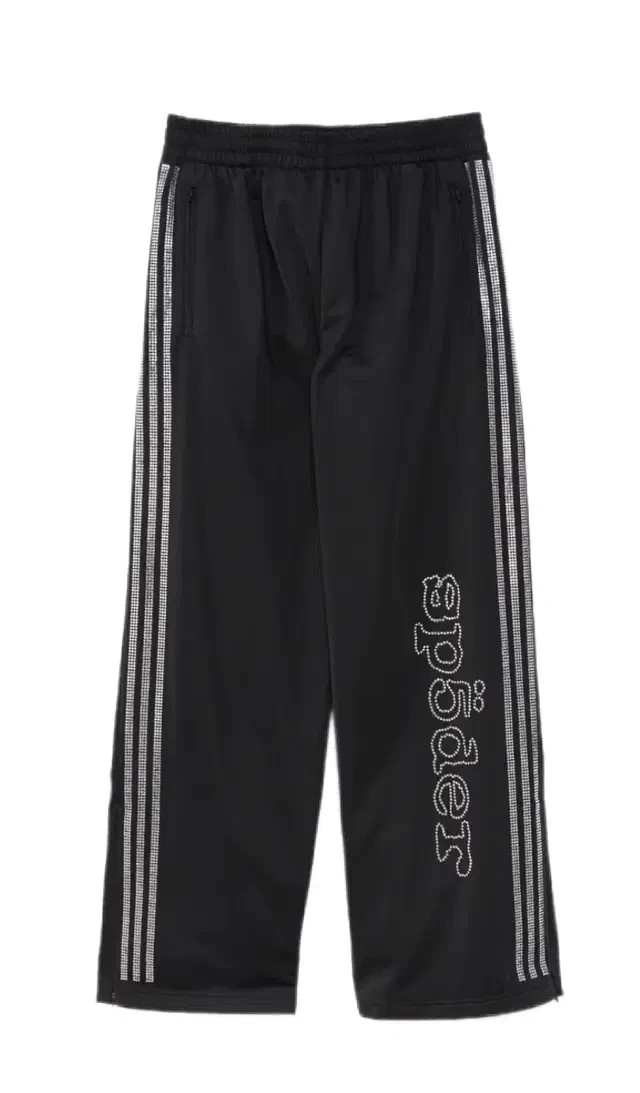 Sp5der X Adidas Rhinestone track Pants Black KQ8324 – New