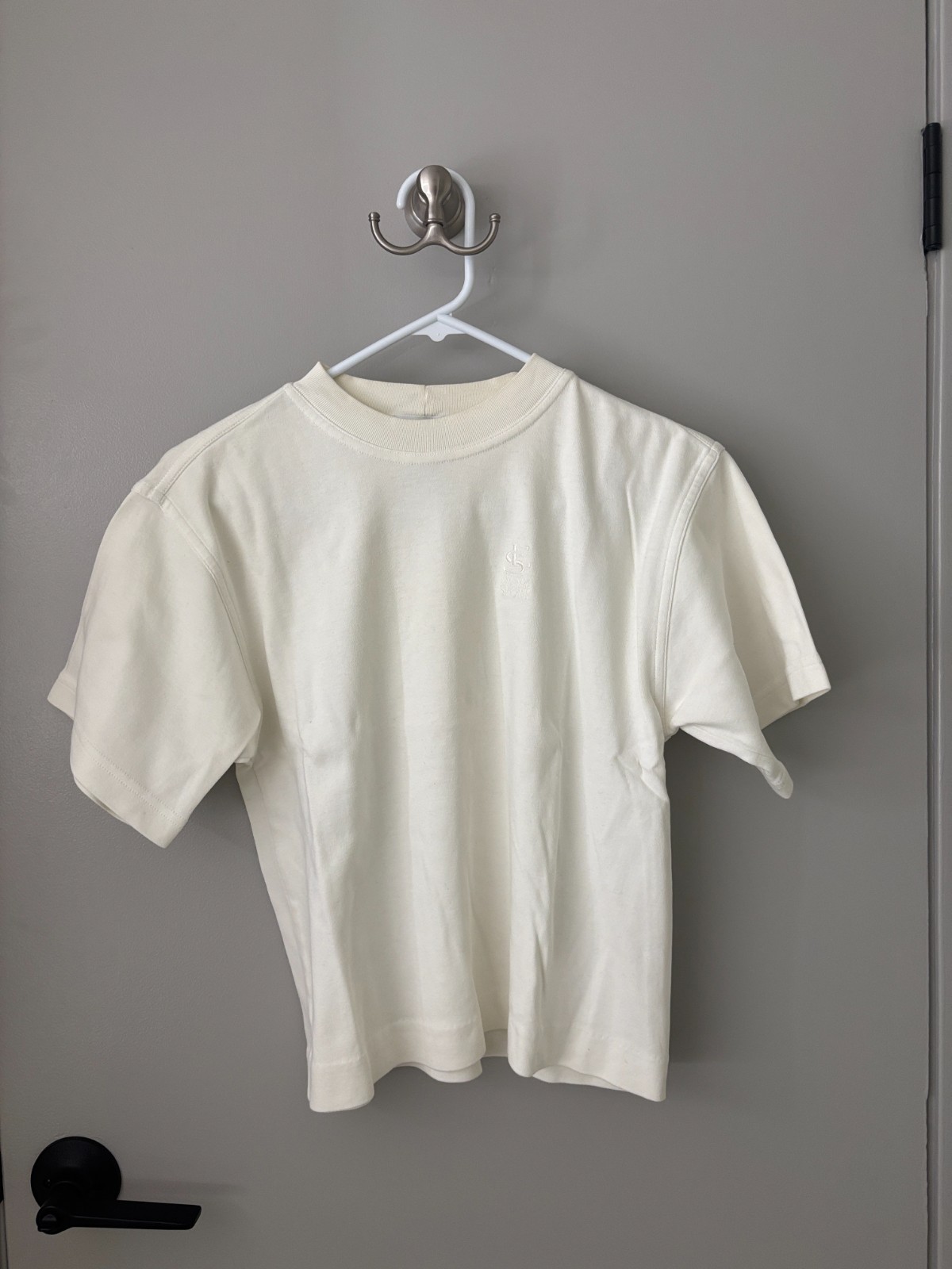 Escada Sport White Short Sleeve Tee with Subtle Logo