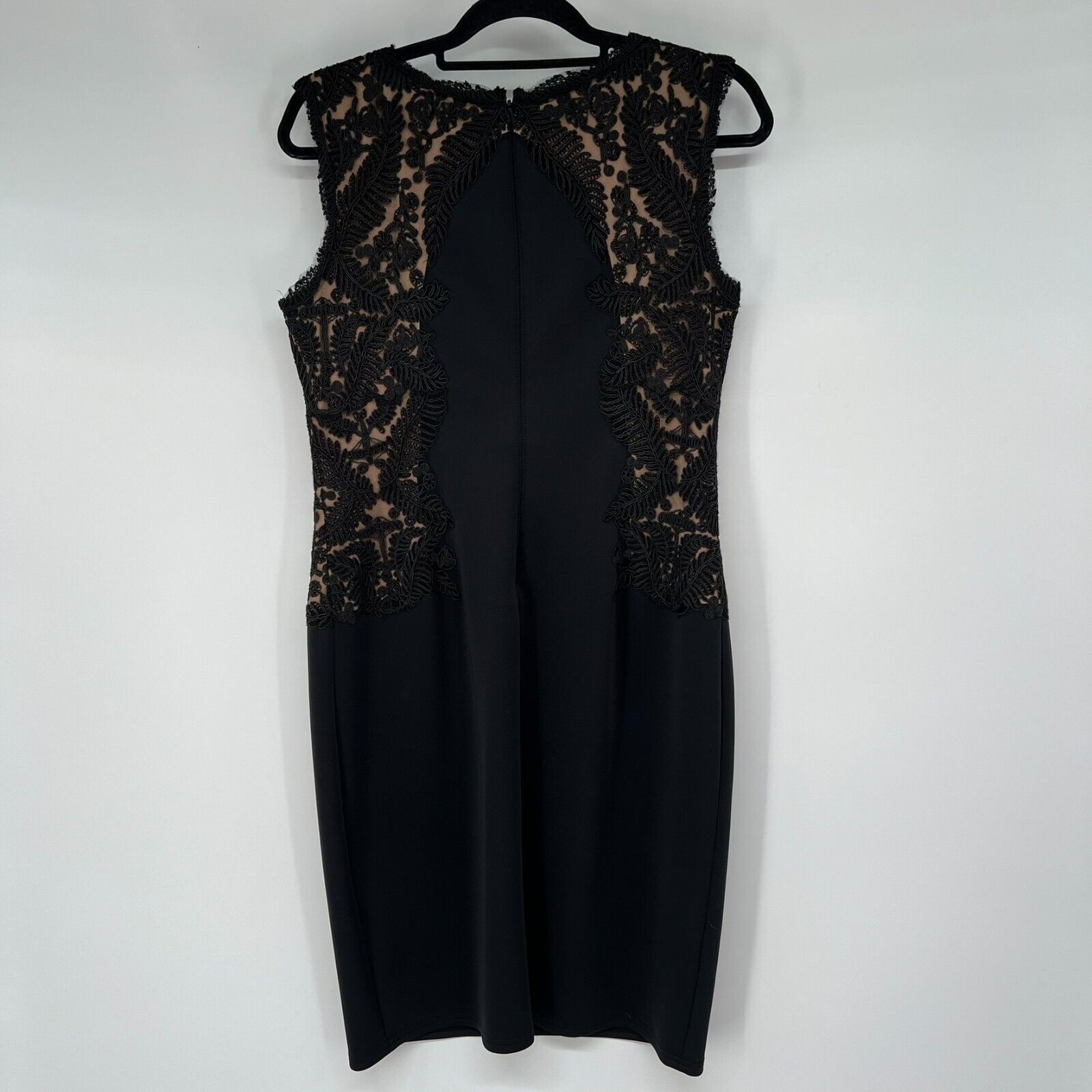 Tadashi Shoji Sheath Dress Women’s PXL Black Neoprene Lace Sleeveless ARL1794MXP