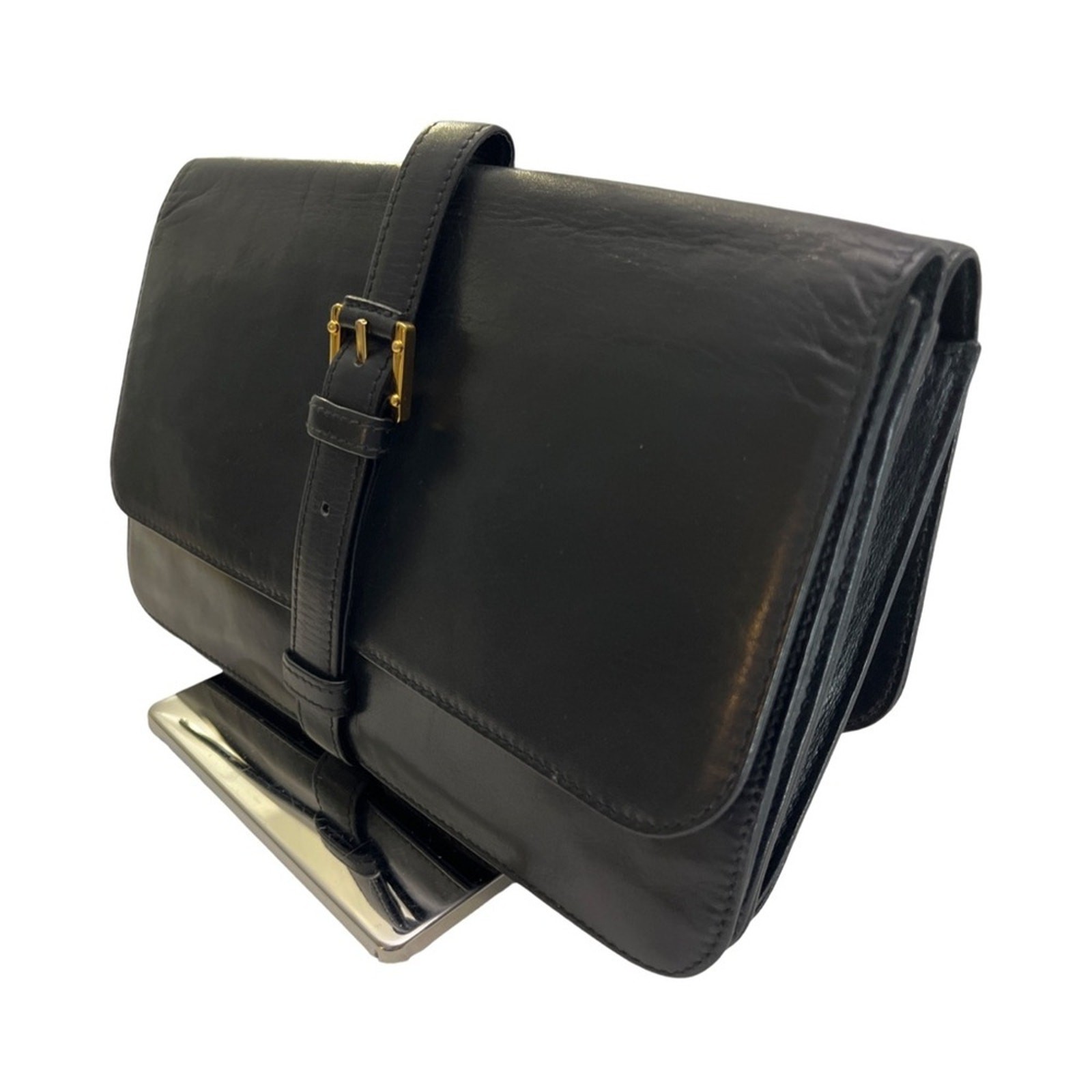 Loewe Anagram Clutch Black Leather Sleek Minimalist Spanish Designer Luxury