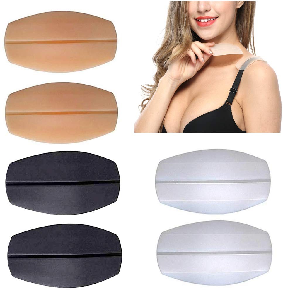 6 Pair Bra Strap Gel Pad Retainer Non-slip Soft and Easy Shoulder Protection Pad