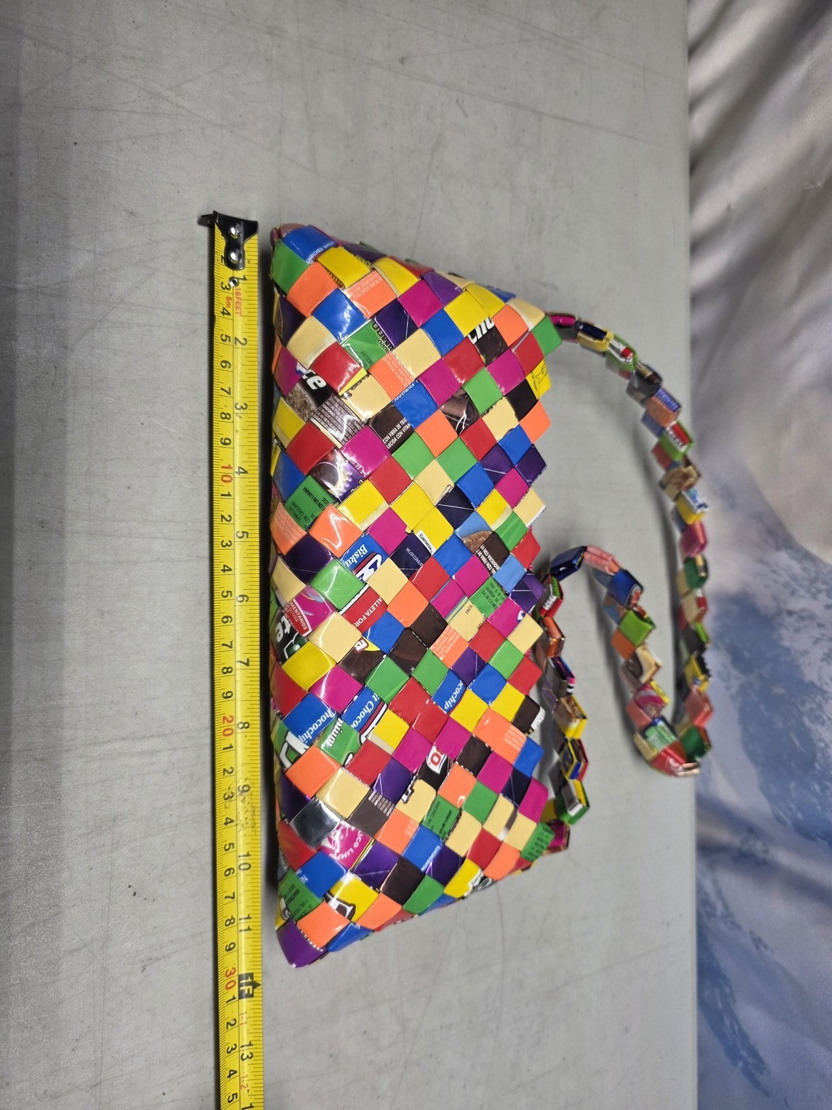 🔥 Candy Wrapper Purse Woven Handmade Recycled Shoulder Bag Eco Friendly Mexico