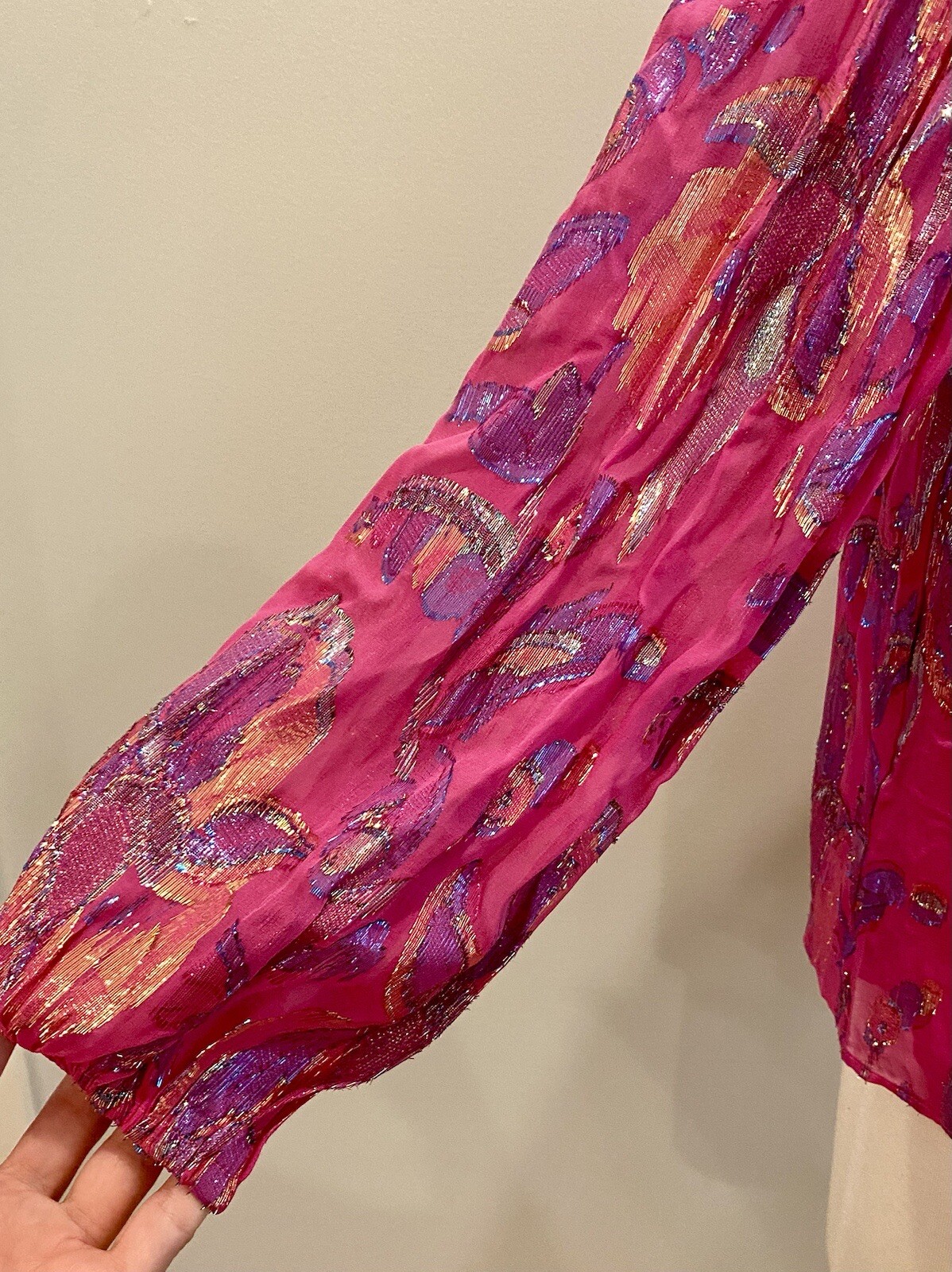 Lilly Pulitzer Emilee Off-the-Shoulder Acai Berry Rainbow Floral Silk Top $188