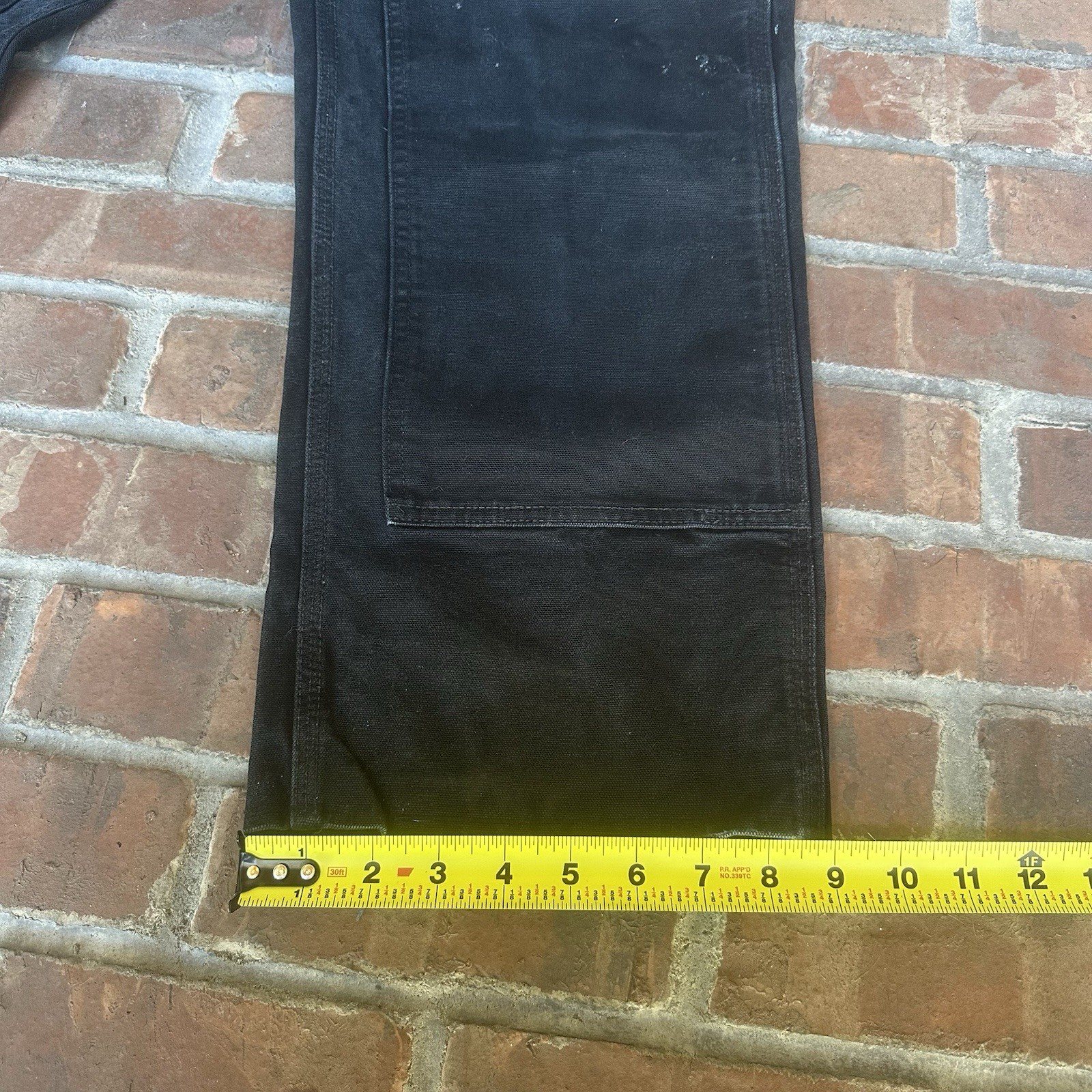 Vintage Black Carhart Double Knees Faded And Distressed Size:32×28