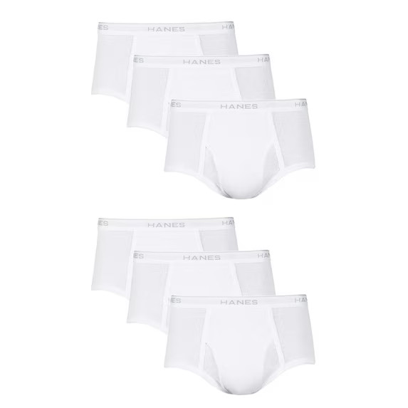 Hanes Men’s White Brief Underwear 2XL 6 Pack ComfortSoft 2252P6