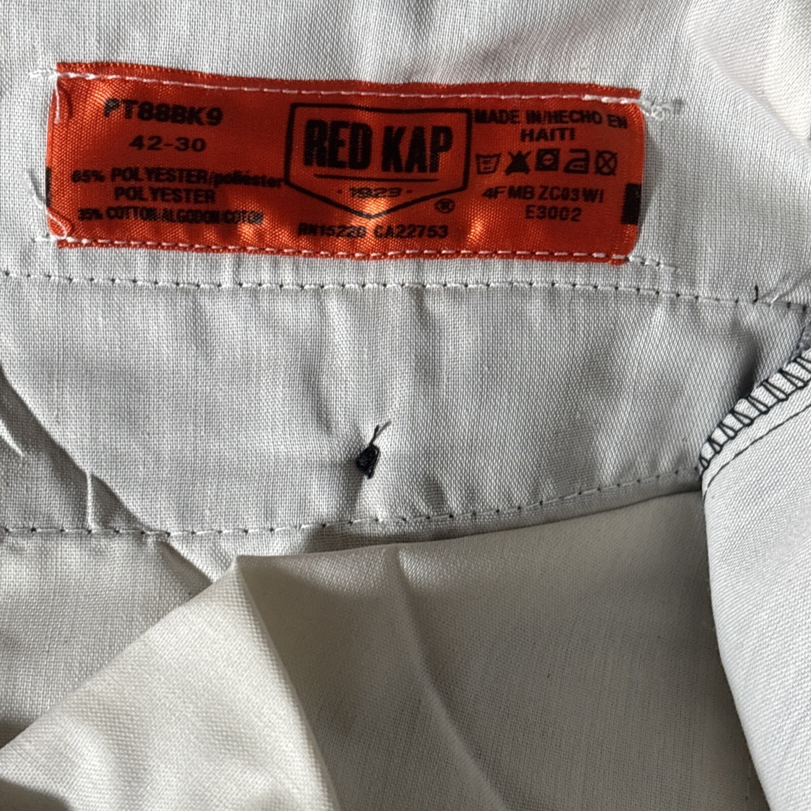 Red Kap PT88 Mens Cargo Pant W/Snaps-Blk-42W x30 Unhemmed Black