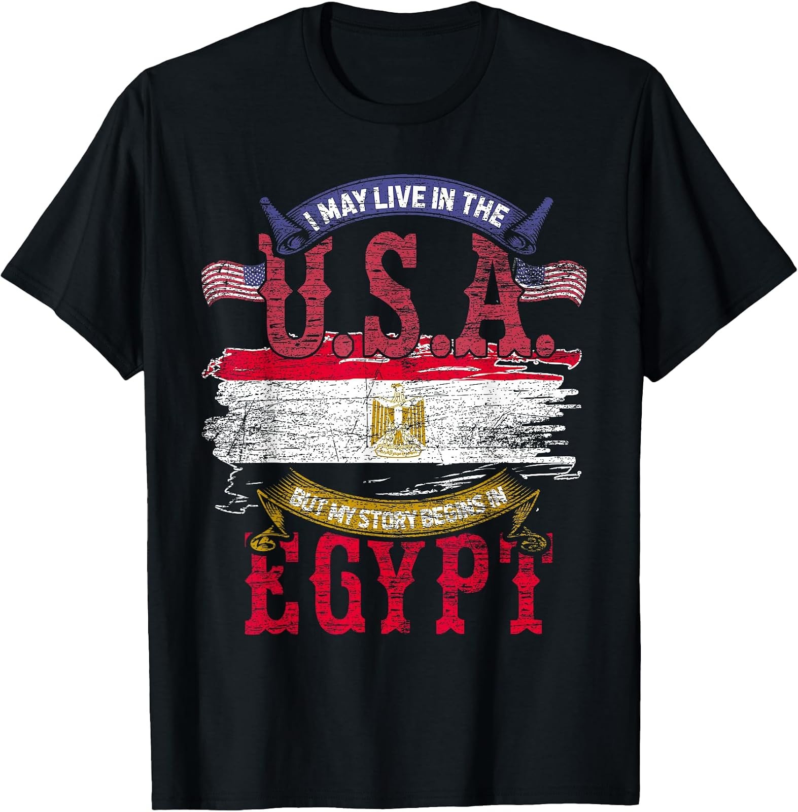 Egyptian Roots: My Journey from Egypt to the USA T-Shirt