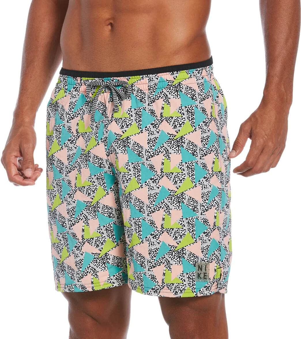 Nike Vibe Men’s Solid Icon 7″ Volley & Swim Shorts NESSC459 MSRP $64 NEW w TAGS