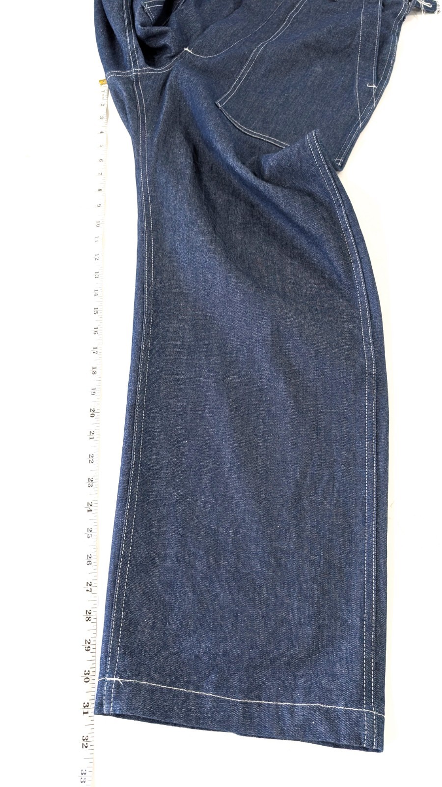 Engineered Garments Workaday Fatigue Pant XS Indigo 8oz Denim Tapered Cinch Blue