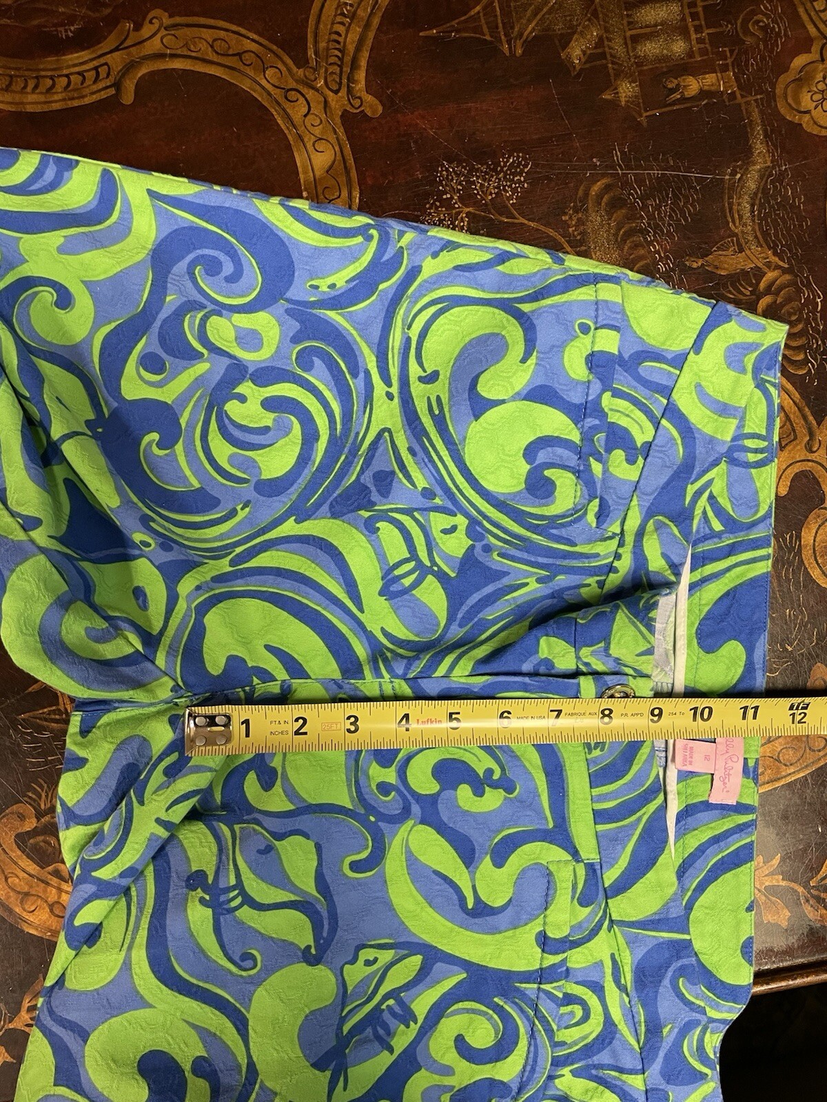 Lilly Pulitzer Kelly Ankle Pant Canopy Green I’m No Angel Swirl Disco Artsy 12