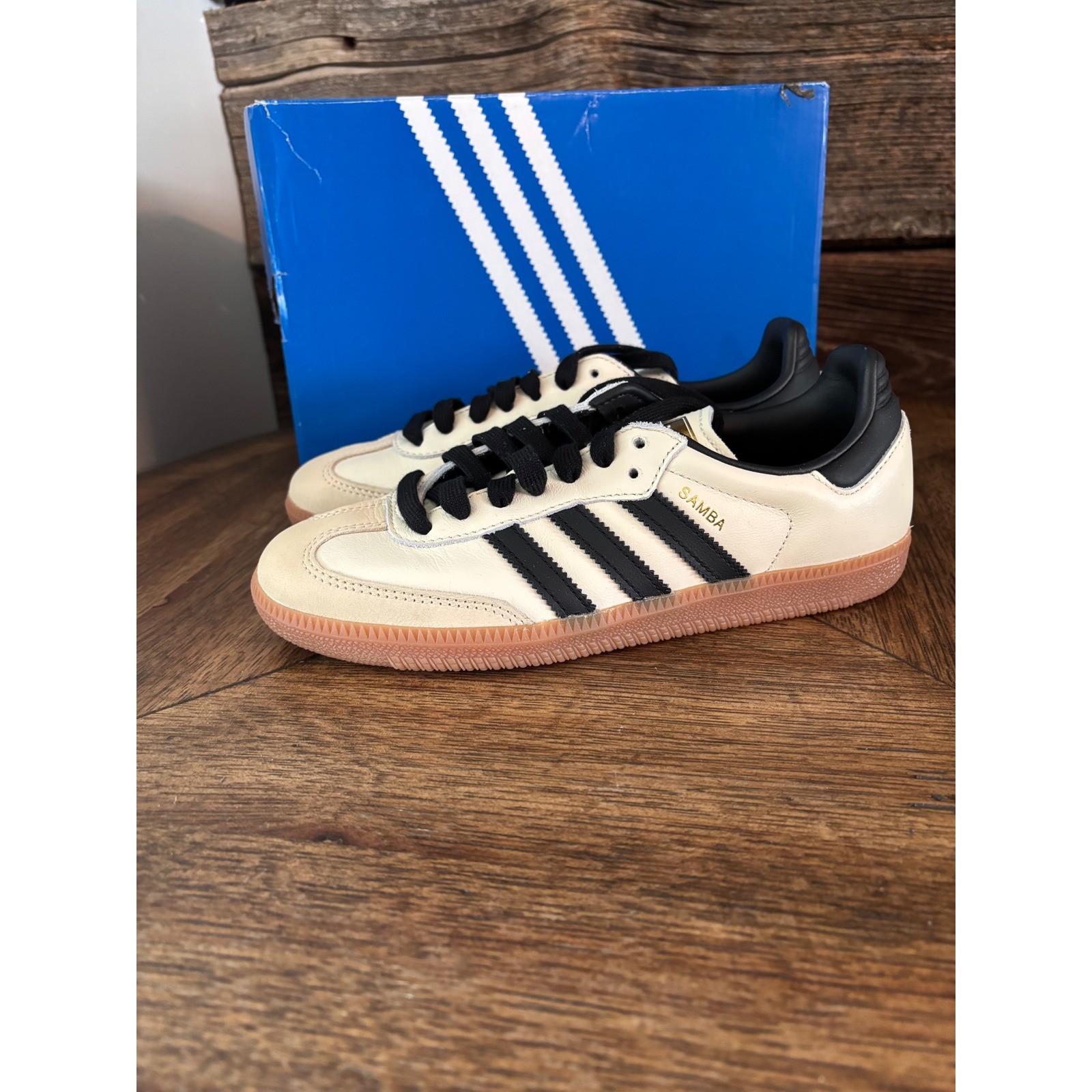 Adidas Samba OG W Wonder White Core Black Gum Sneakers ID0478 Womens 6.5