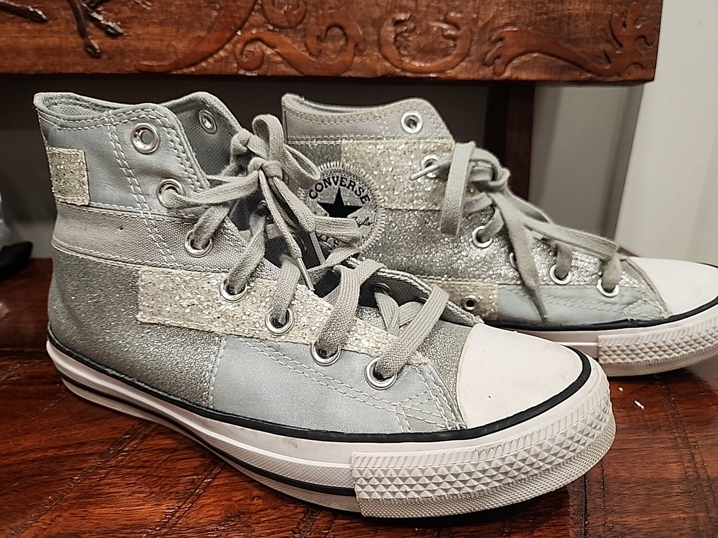 Converse All Star Chuck Taylor Ash Stone Glitter 569426C Grey Glitter size 7