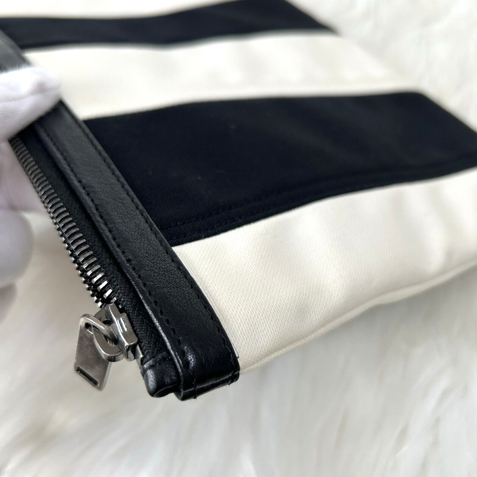 SAINT LAURENT Clutch Second Bag Canvas w/box