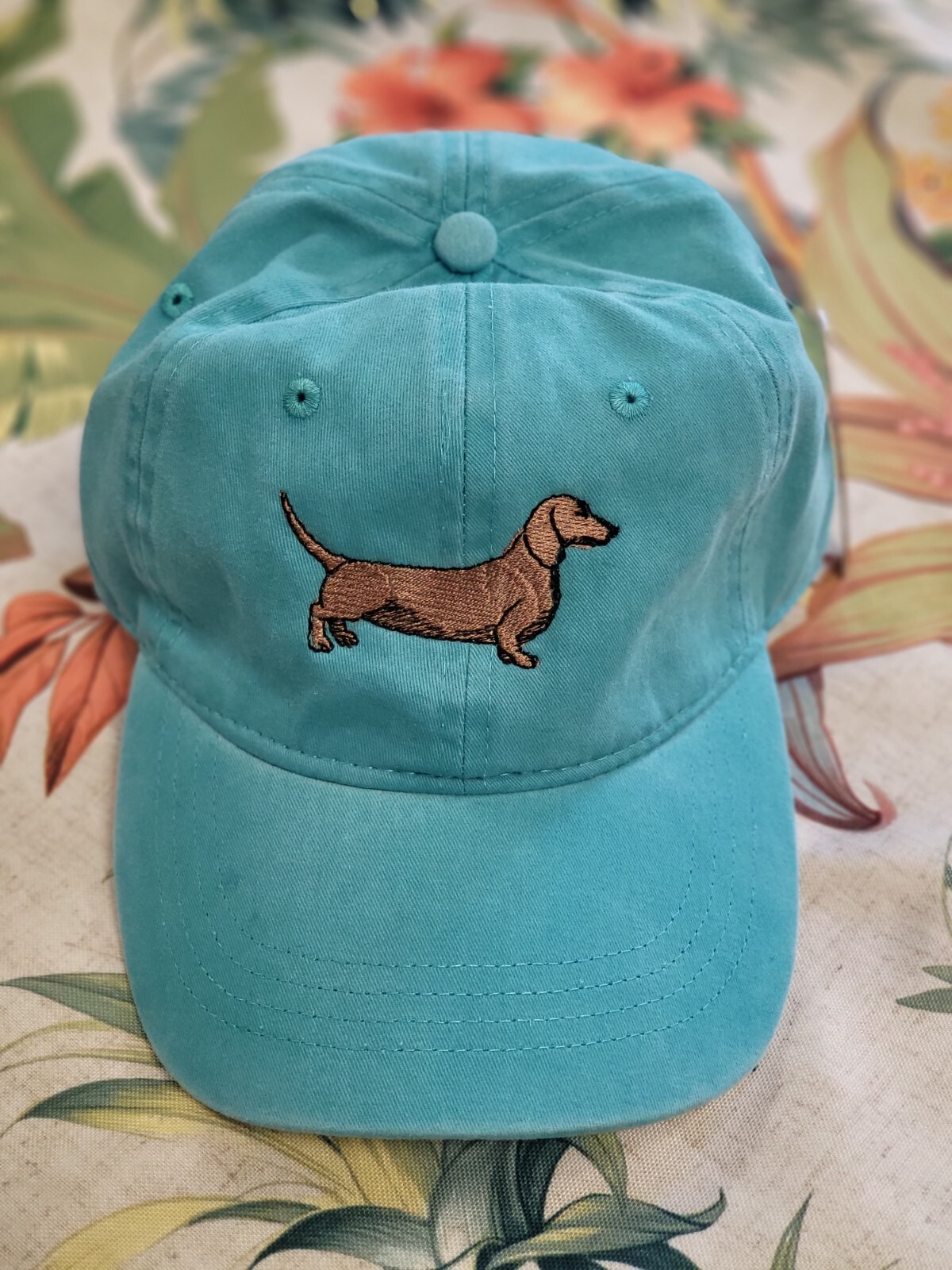 Dachshund dog embroidered dad hat, Wiener dog embroidered ball cap