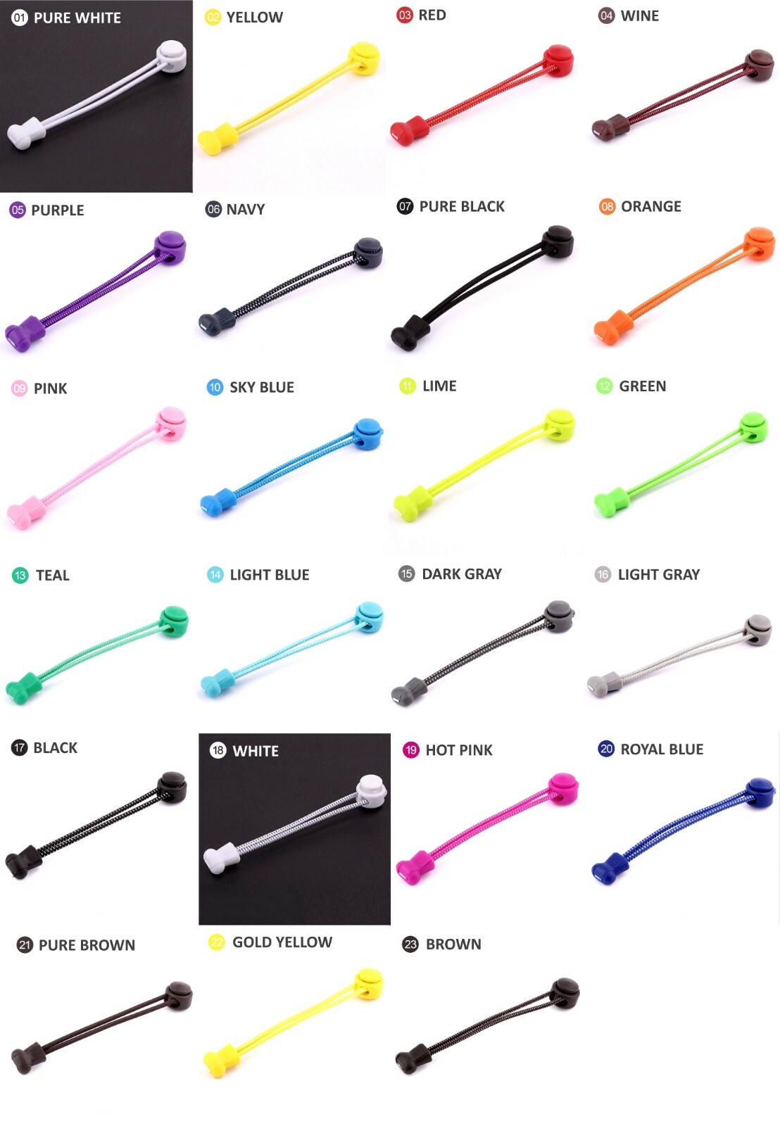 No Tie Lock Shoelaces Elastic Shoe Laces String For Kids Adults Sport Sneakers