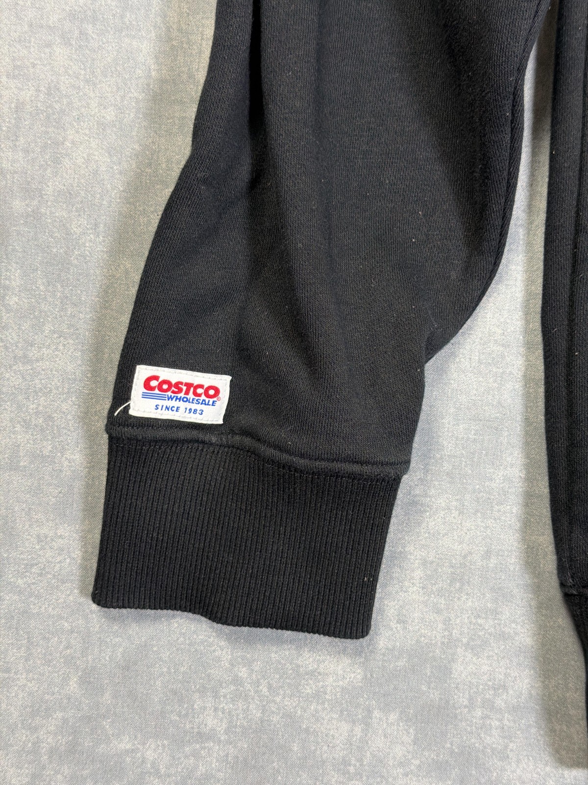 Kirkland Signature Hoodie Sweatshirt Mens S Black Pullover Costco Logo Graphic