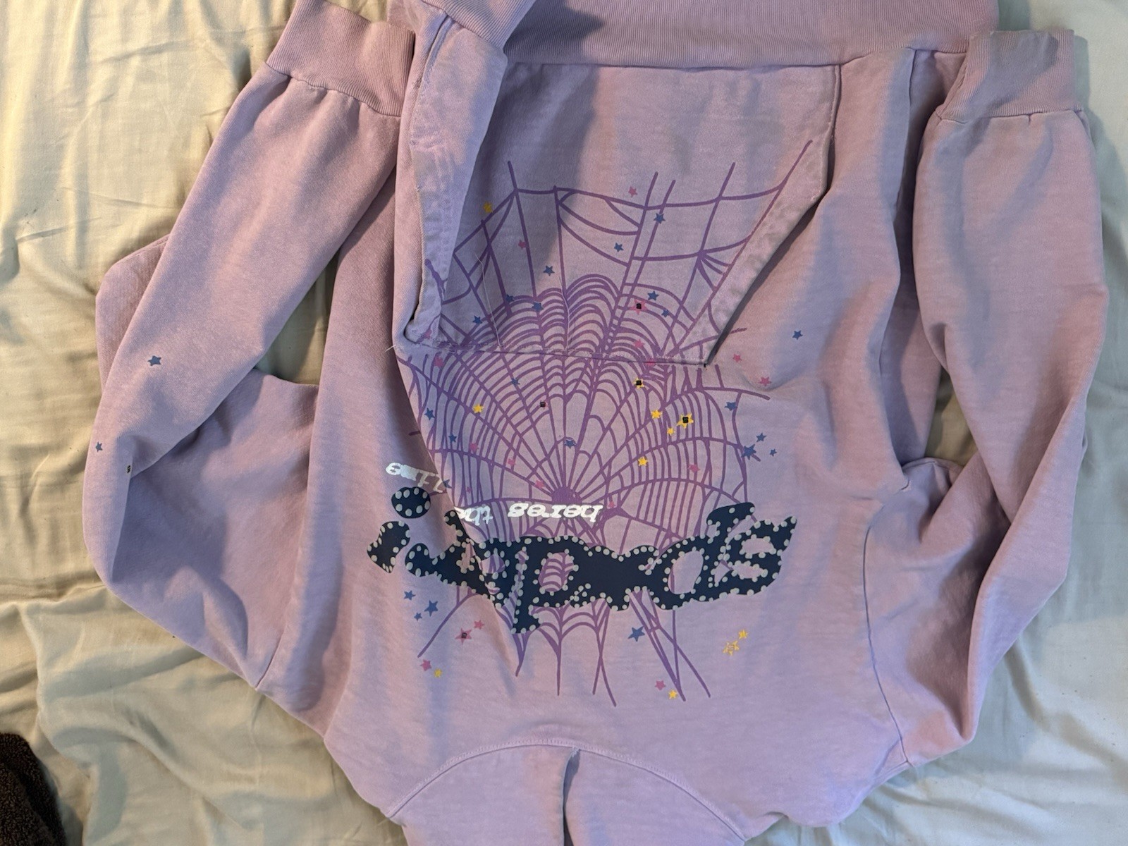 Purple sp5der hoodie M