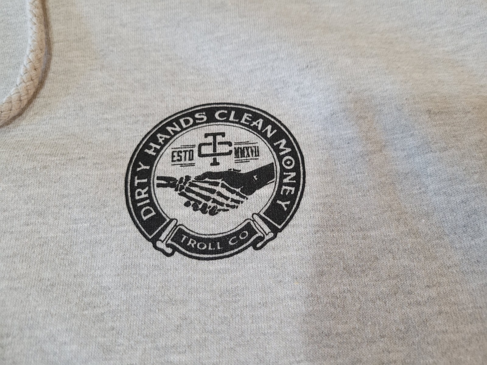 NWT Troll Co Gray Haggler Hoodie Nens Size 2XL