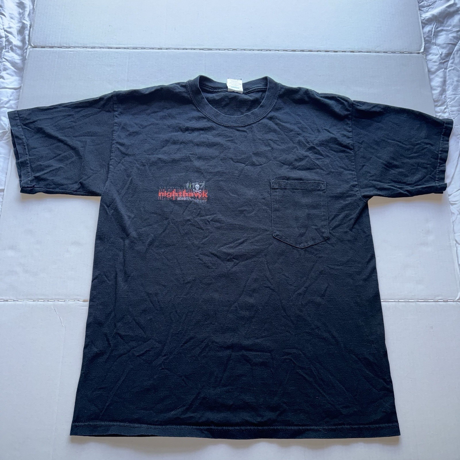 F117 Stealth Fighter Lockheed Martin Promo T-shirt Men’s Size L Black Graphic