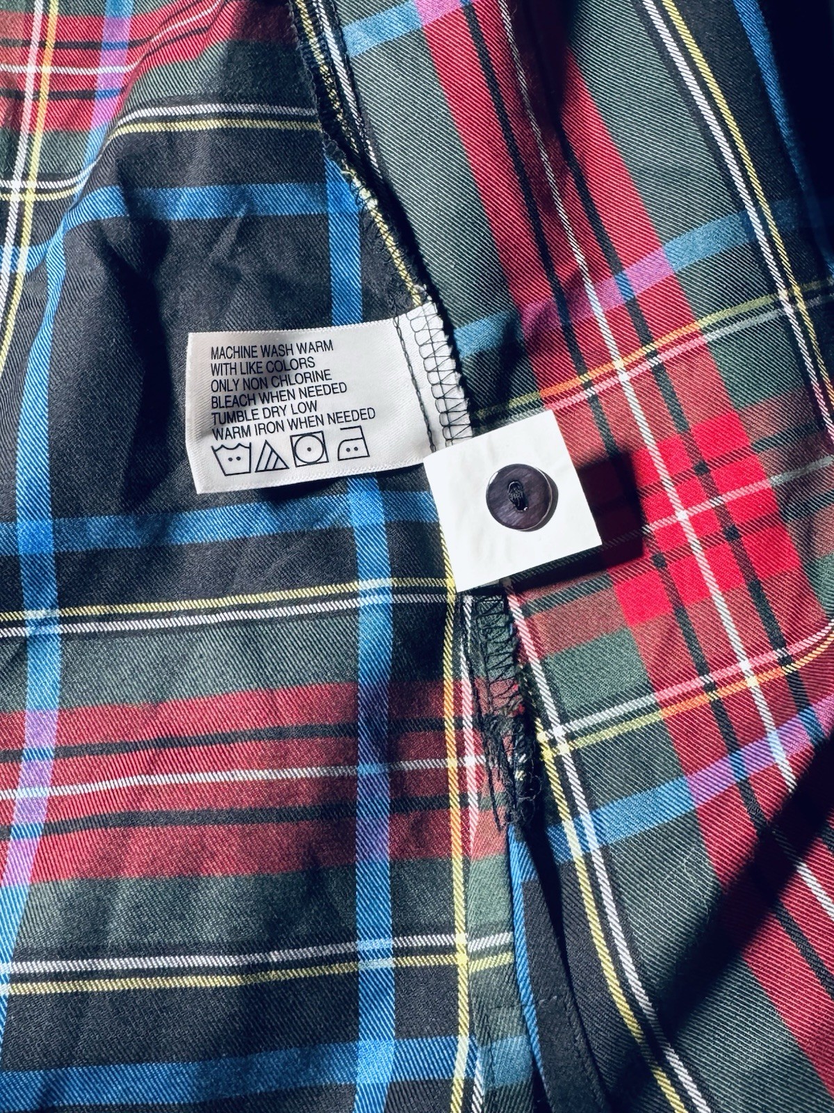 Pre Owned Excellent Orvis Button Long Sleeve Plaid Red Blue Green Women Size 10