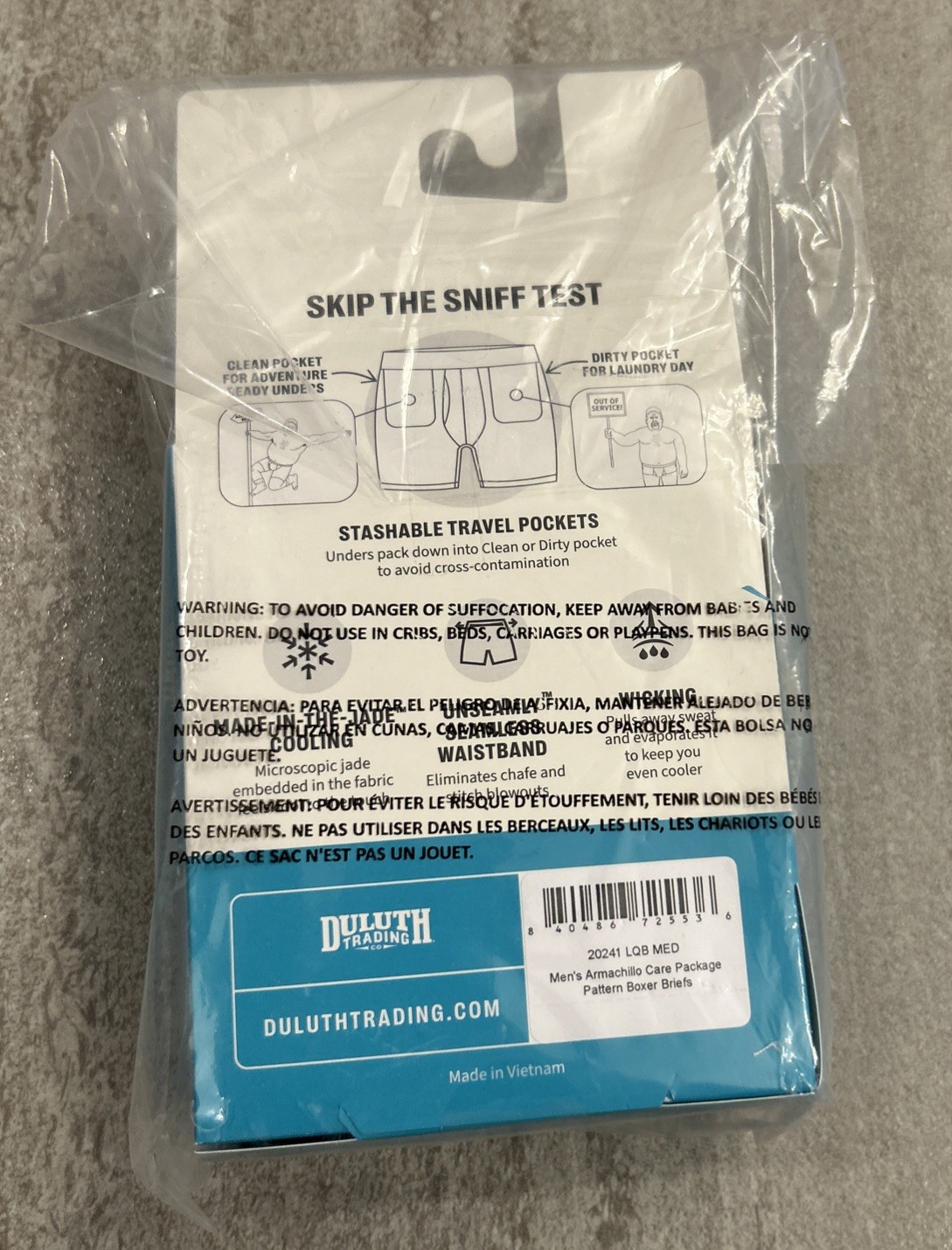 New Let’s Camp Duluth Trading Armachillo Care Package Boxer Men’s Size M (32-34)