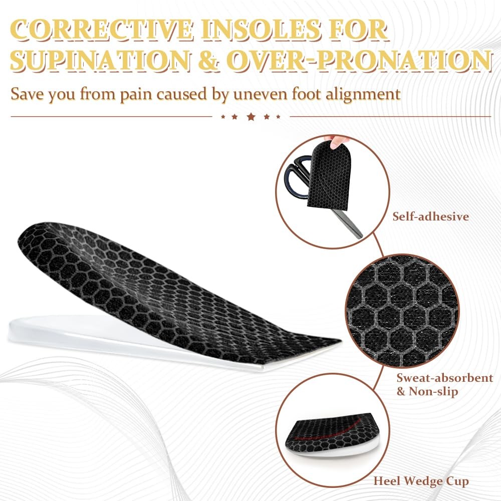 Corrective Insoles for Supination & Over-Pronation, Orthotics Medial & Latera…