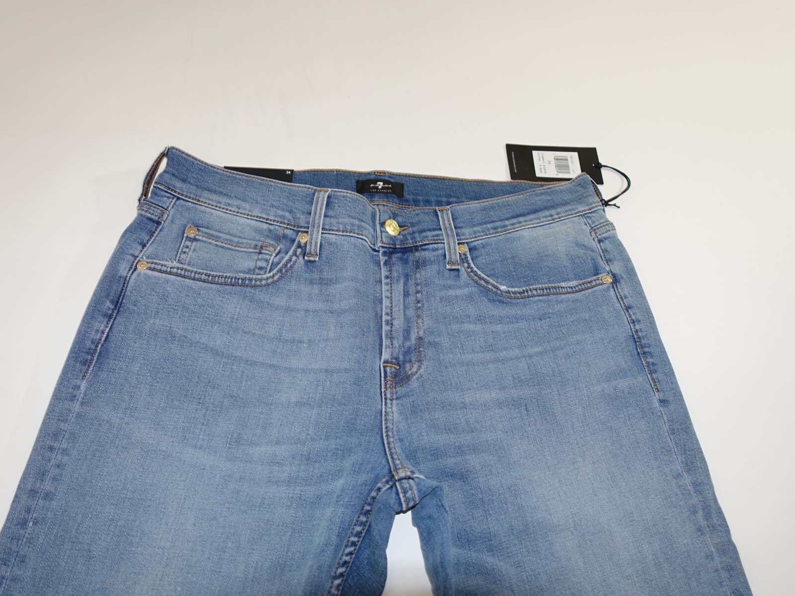 7 For All Mankind Men’s Slimmy Slim Straight Jeans Size 34 x 33 NWT Laguna Wash