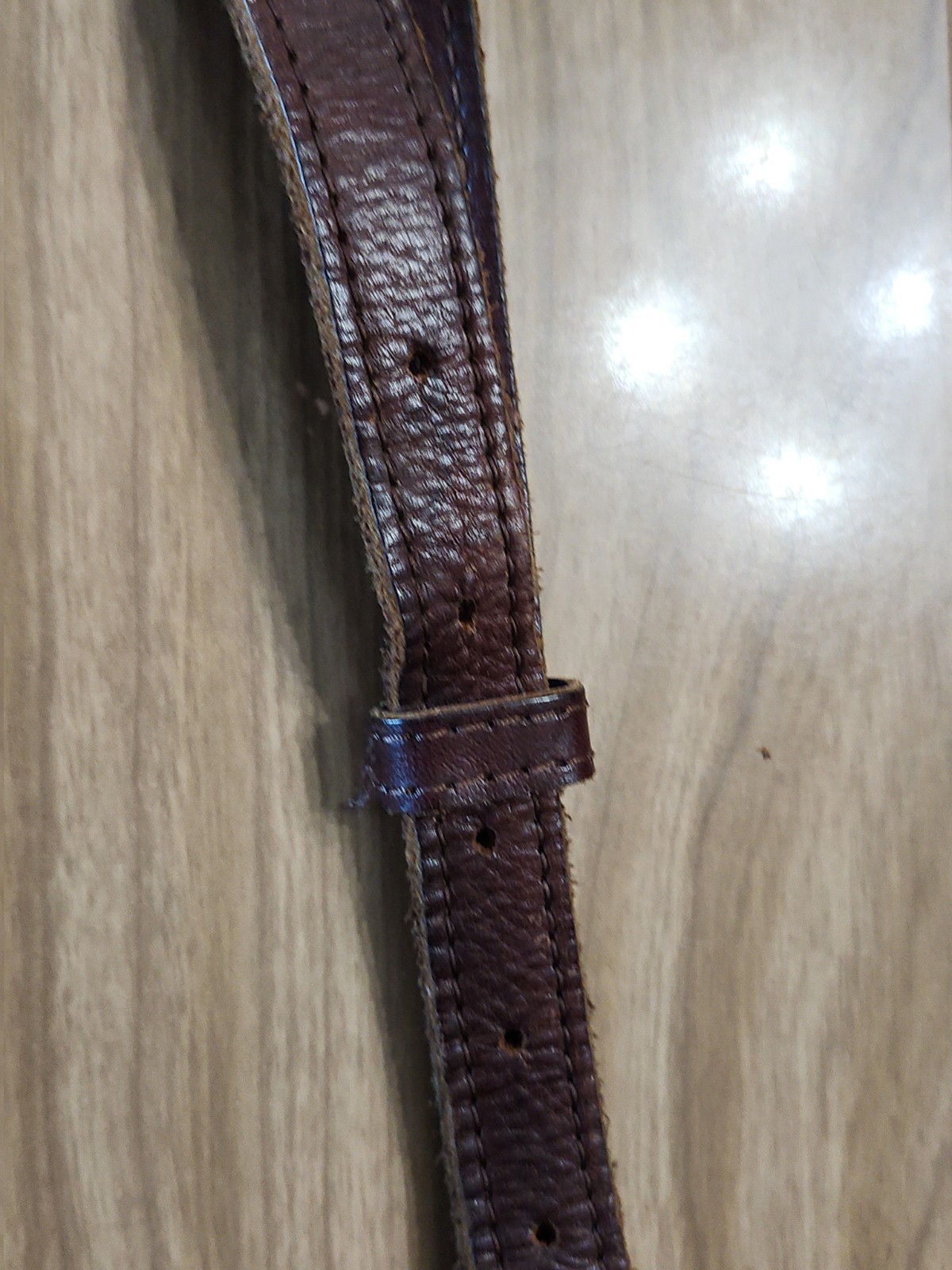 Leaders In Leather Tooled Leather Purse Made In Paraguay Brown Adjustable Strap
