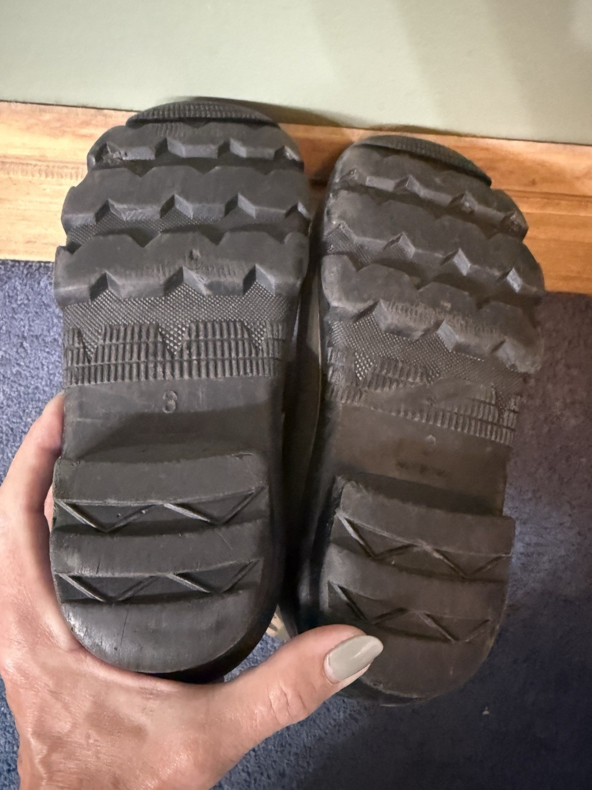 Waterproof Kids Size 3 D Rubber Pvc Boots By Magellan Gently Used.