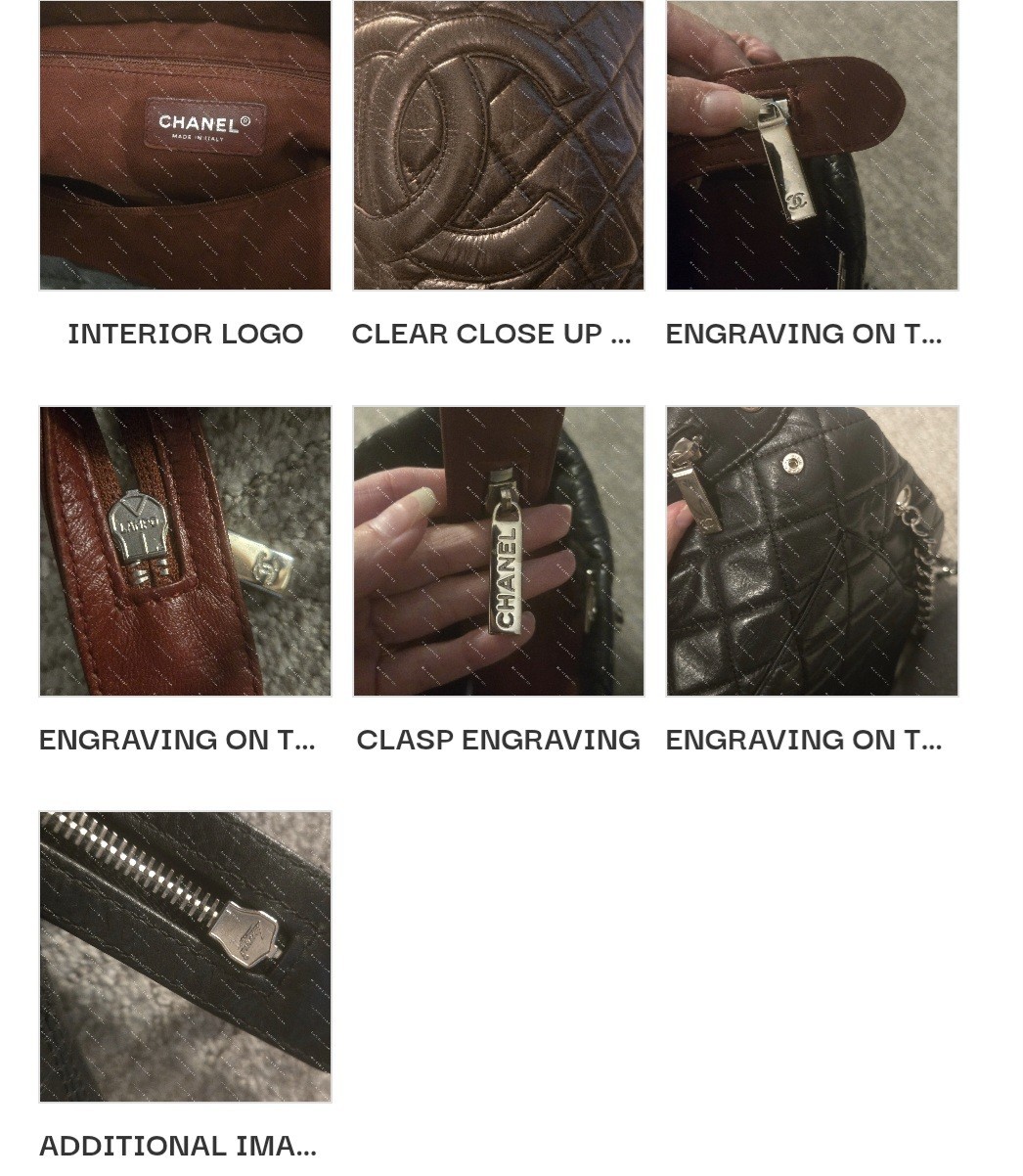 CHANEL Black Quilted Tote CC Logo Zip Silver Chain Strap Brown Lining
