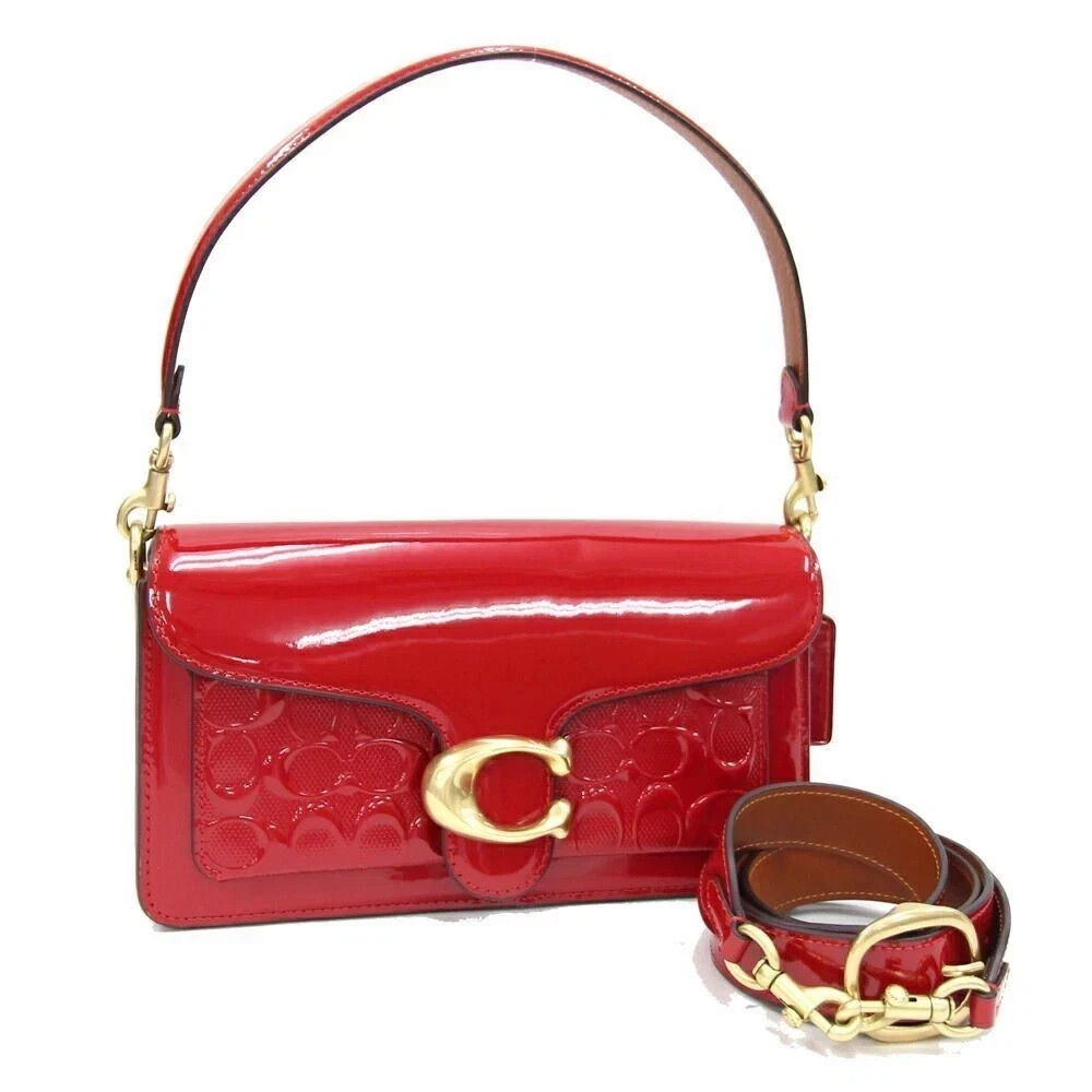 Coach Tabby Shoulder Bag 26 Signature Leather CM554 Red
