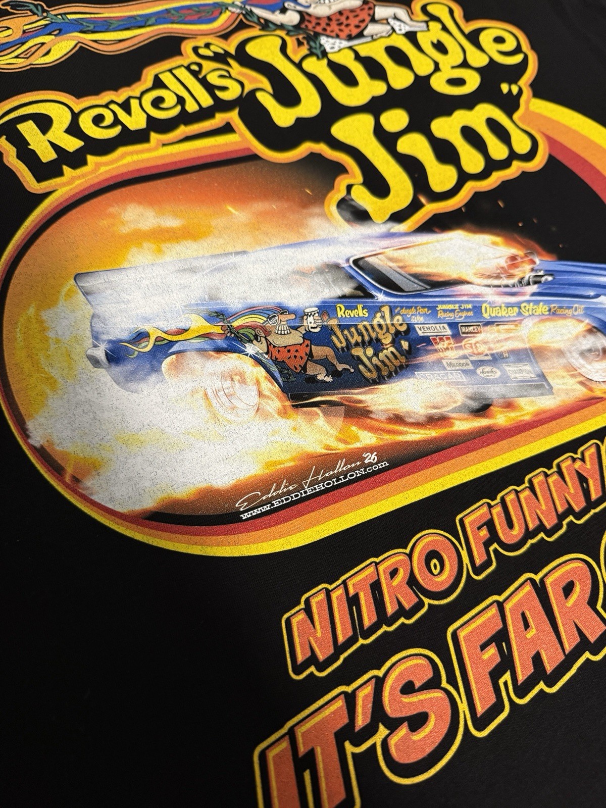 Jungle Jim Blue Vega on fire Vintage style T-Shirt (349) T-Shirt
