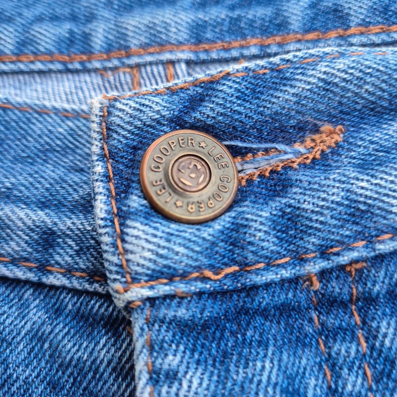Lee Cooper Mens Regular Fit Straight Jeans Blue Denim W36 L32 Cotton Vintage