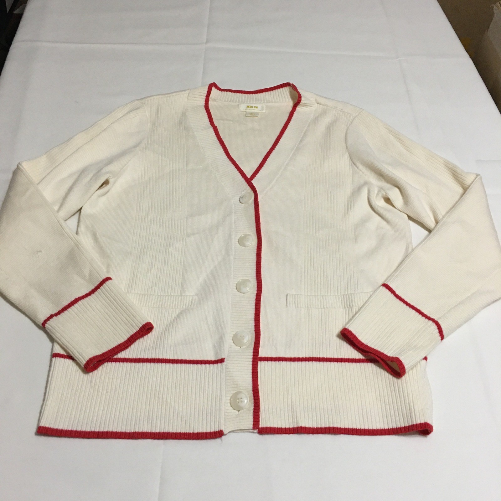 Maeve by Antropologie Cardigan Sweater Women Small V-Neck Ribbed Button