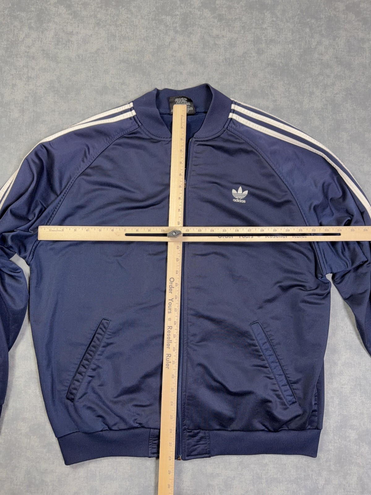 Vintage Adidas Originals Track Jacket Mens XL Blue Full Zip Three Stripes
