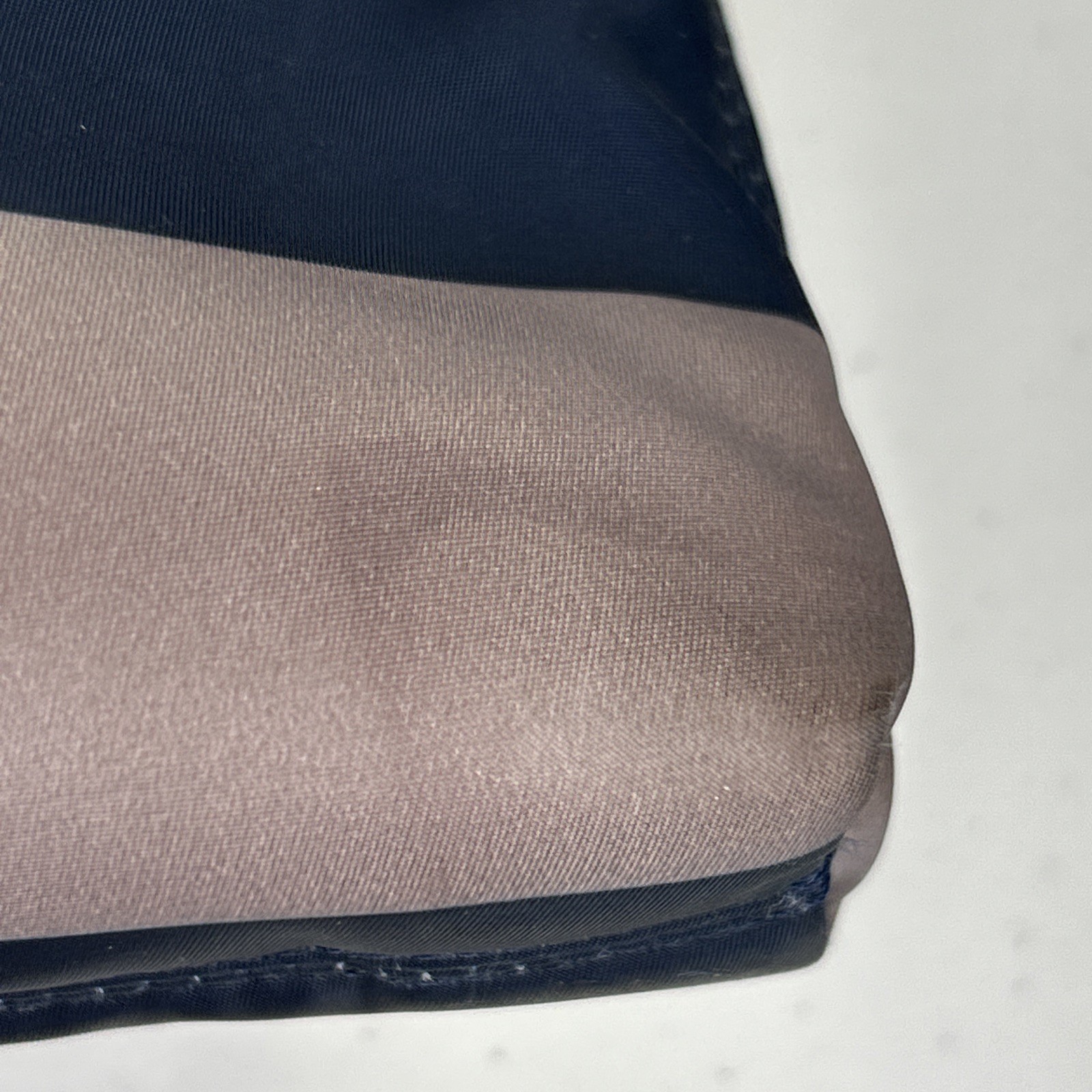 Kate Spade Nylon Crossbody Purse Navy & Taupe with Navy Leather Adjustable Strap