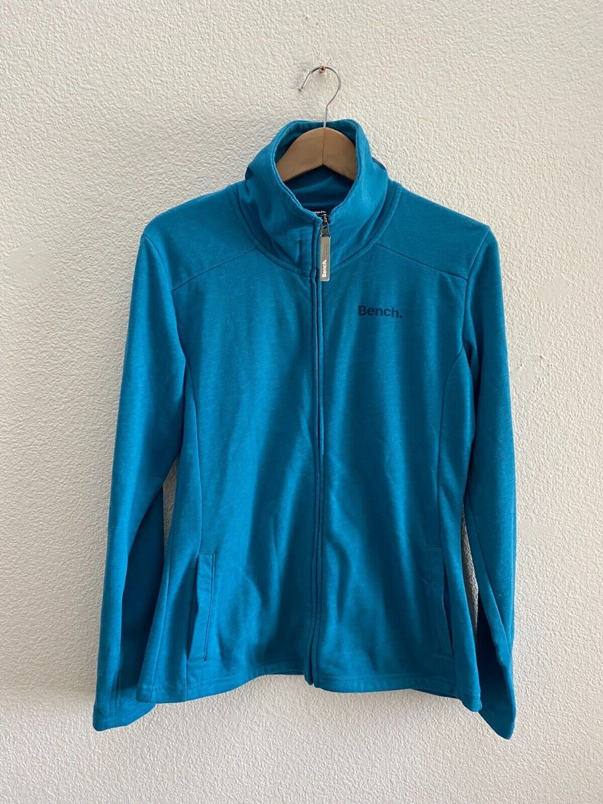 Bench Mock Neck Fleece Full Zip Thumbholes French Terry Jacket Large 1398230