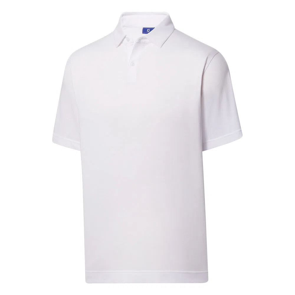 FootJoy Men White Drirelease Solid Jersey Self Collar Athletic Polo S M L XL 2XL