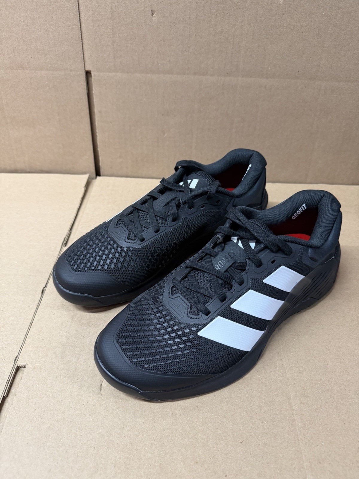 Mens SZ 13 Adidas Dropset 4 Training Core Black Cloud White JR4671