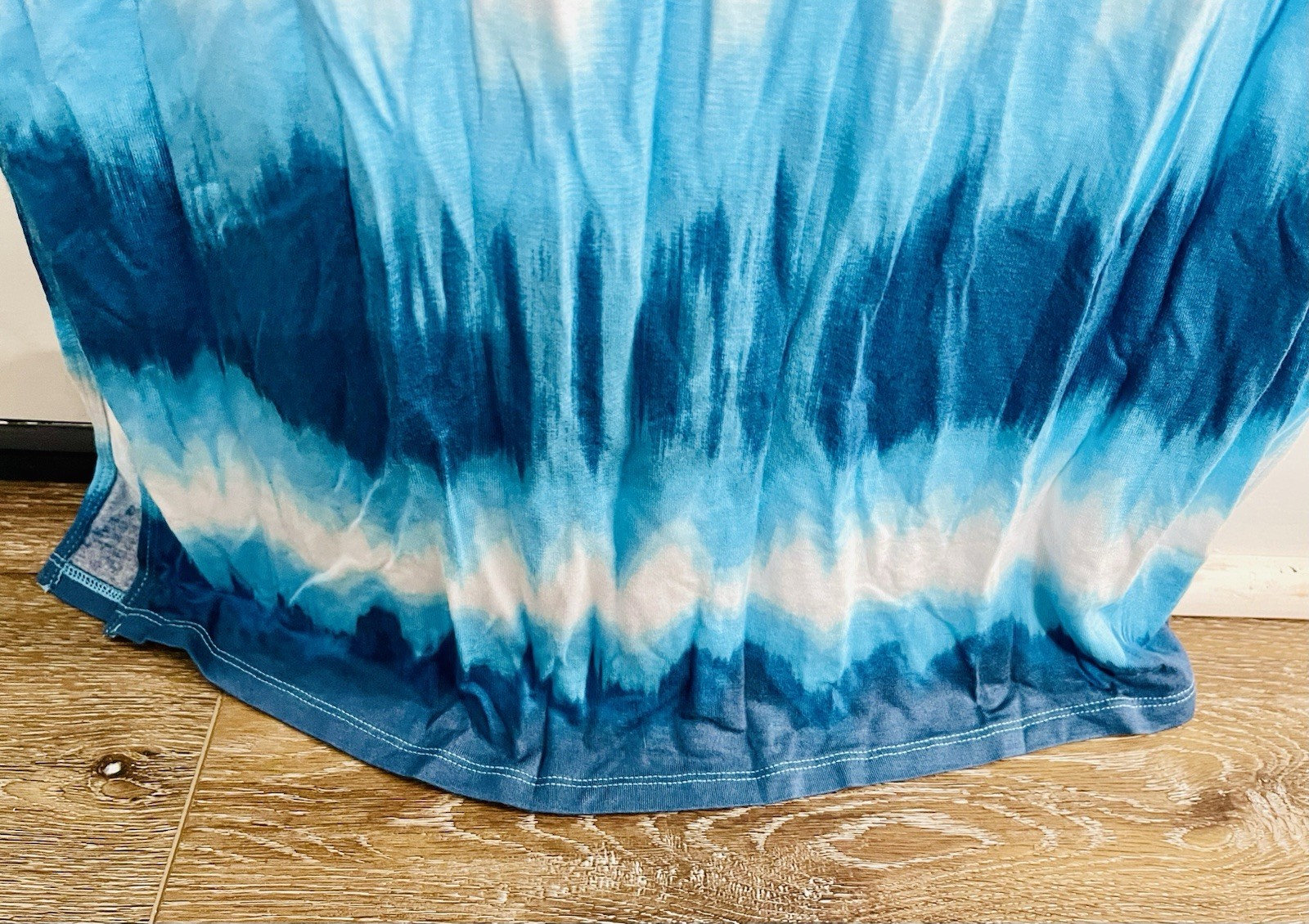 a.n.a Blue White Tie Dye Stretch Knit Maxi Skirt Women Casual Beach NWT