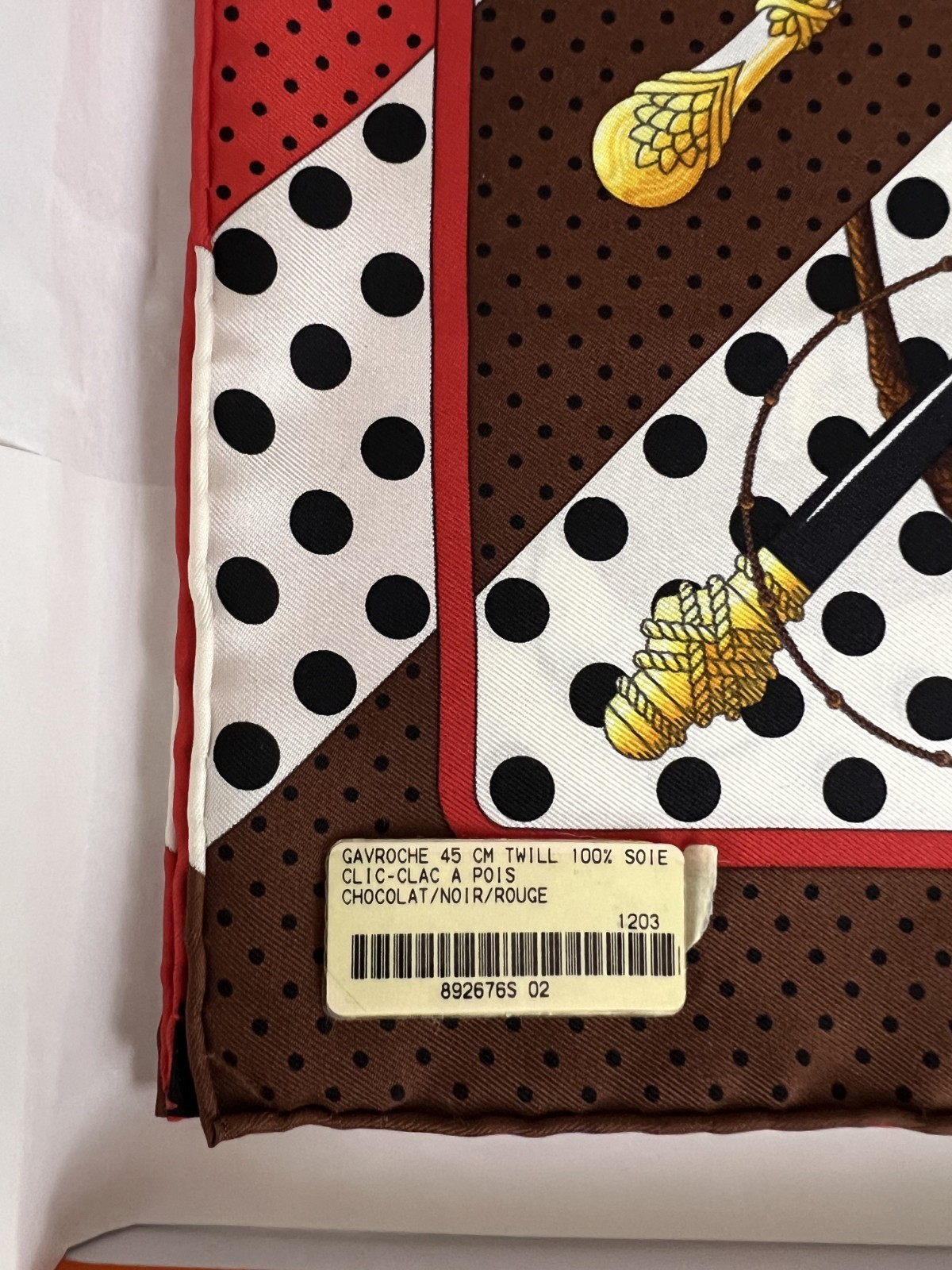 Hermès Gavroche 45cm 100% Silk Scarf c. 2012 – Pre-Owned in Excellent Condition