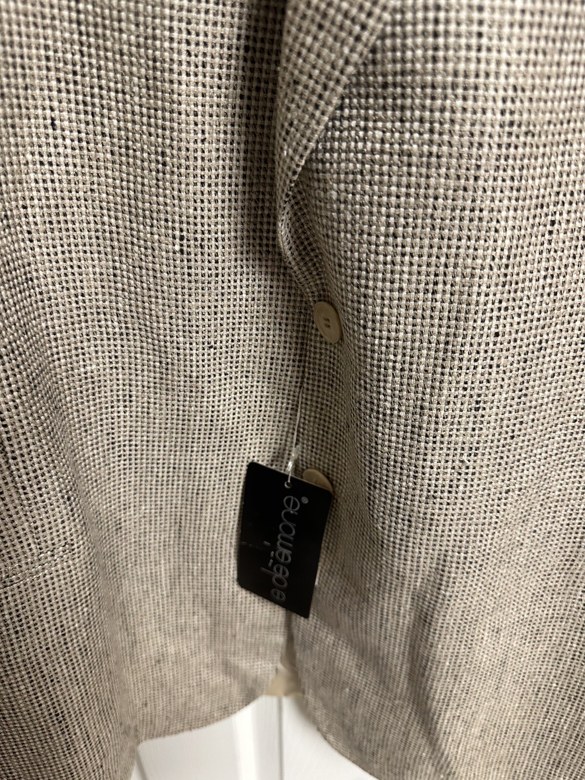 NWT E DE SIMONE SPORT COAT jacket silk Tweed handmade Italy 52xl Vnt Tan Beige