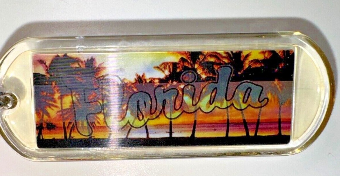 Acrylic Blinking Solar Powered Key Chain 4.25” Long w/Snap Ring, w/NAME