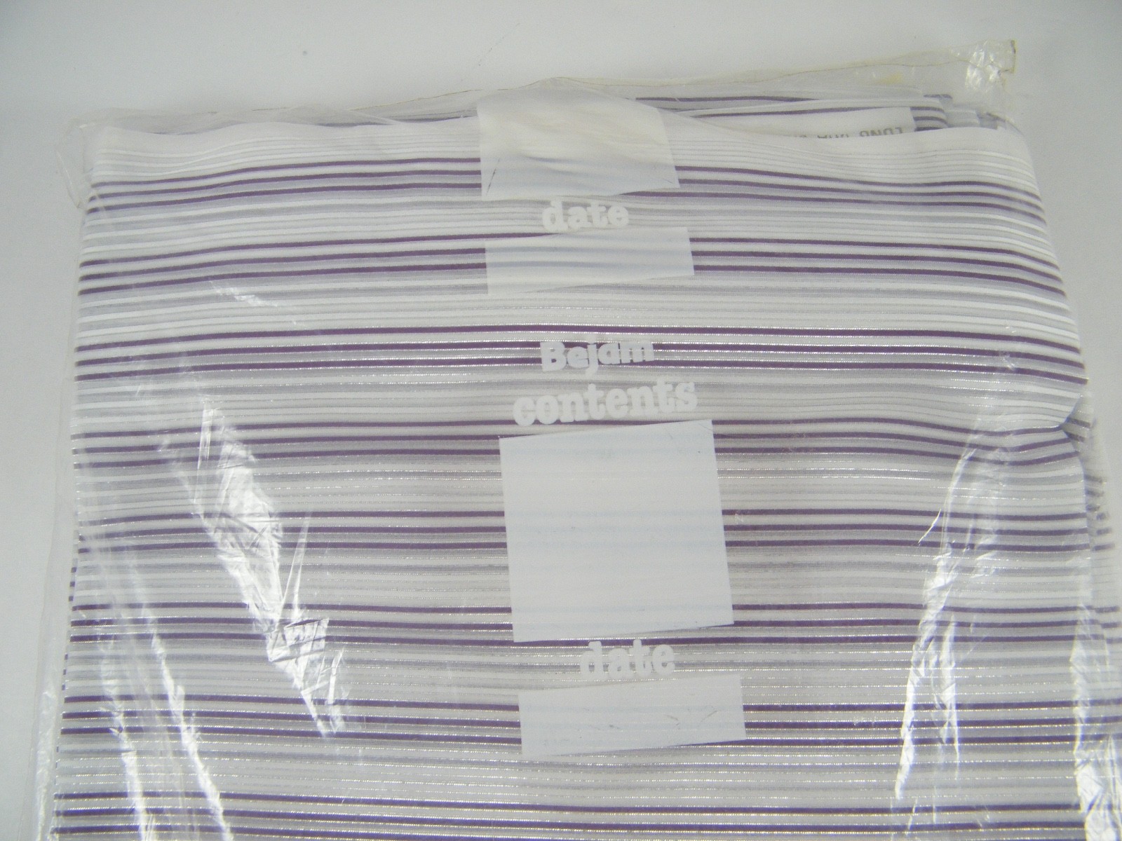 BEAUTIFUL SCREEN PRINTED POLYESTER SAREE PURPLE STRIPES