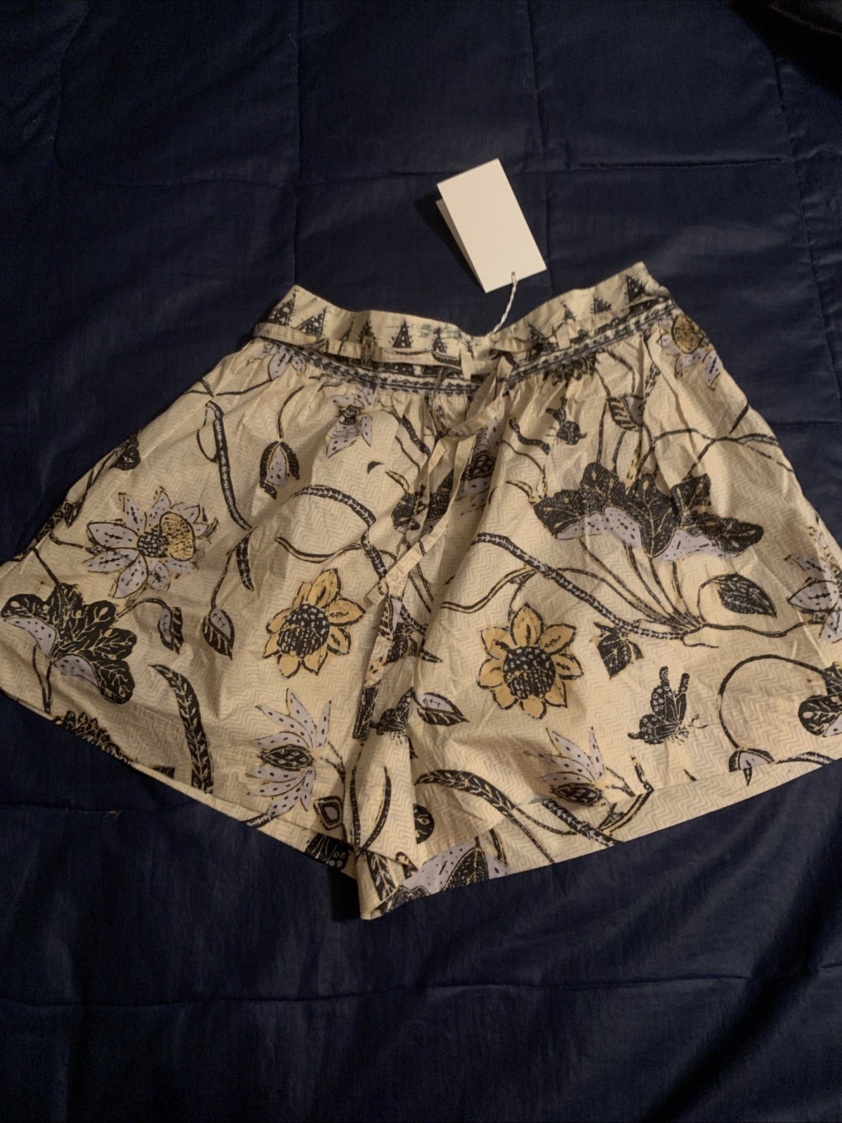Womens Ulla Johnson Spring Summer 2022 Rowan Shorts Sz 4 Lemonbalm Pattern