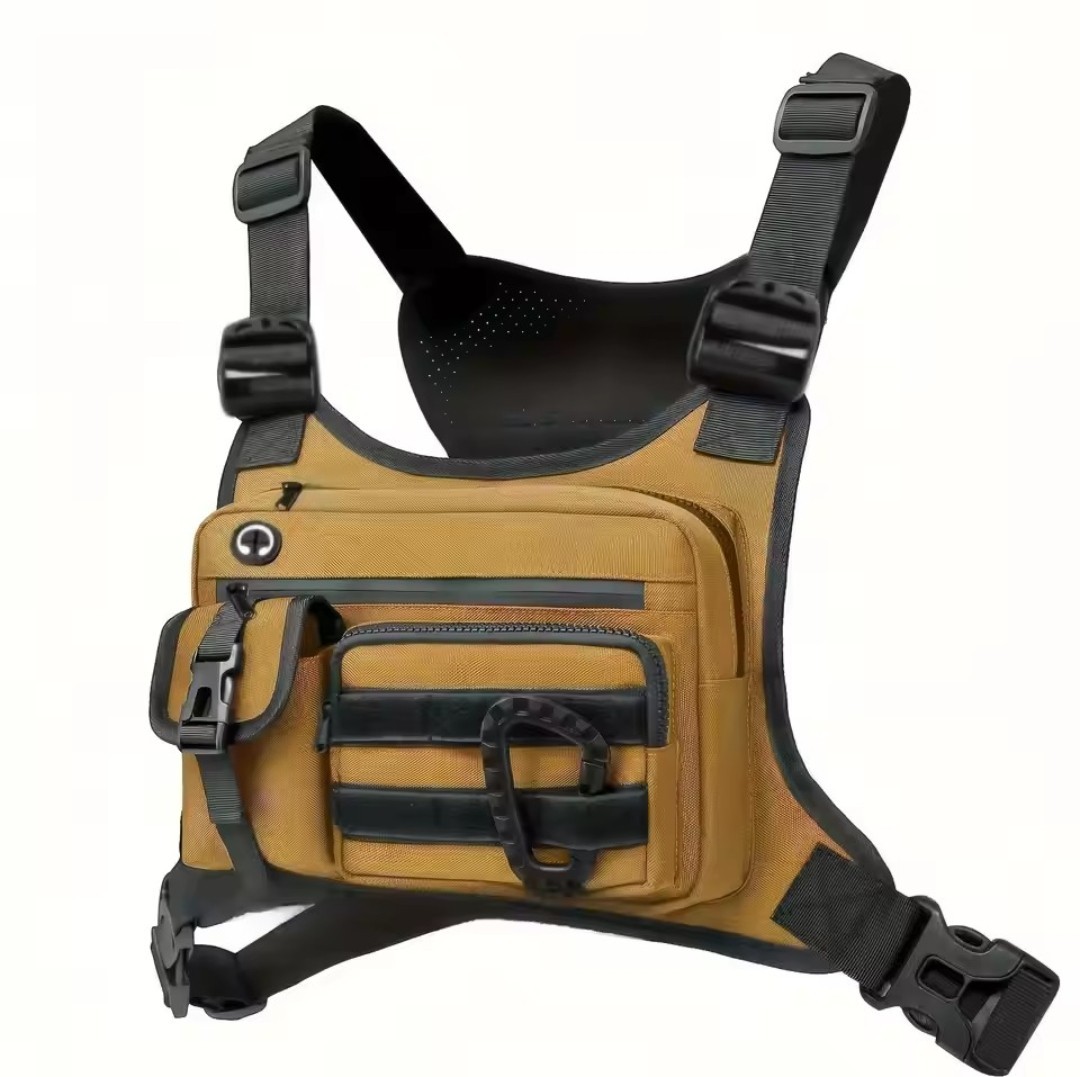 Sport Running Combat Chest Rig Bag Front Pouch Recon Kit Pack Protective Vest