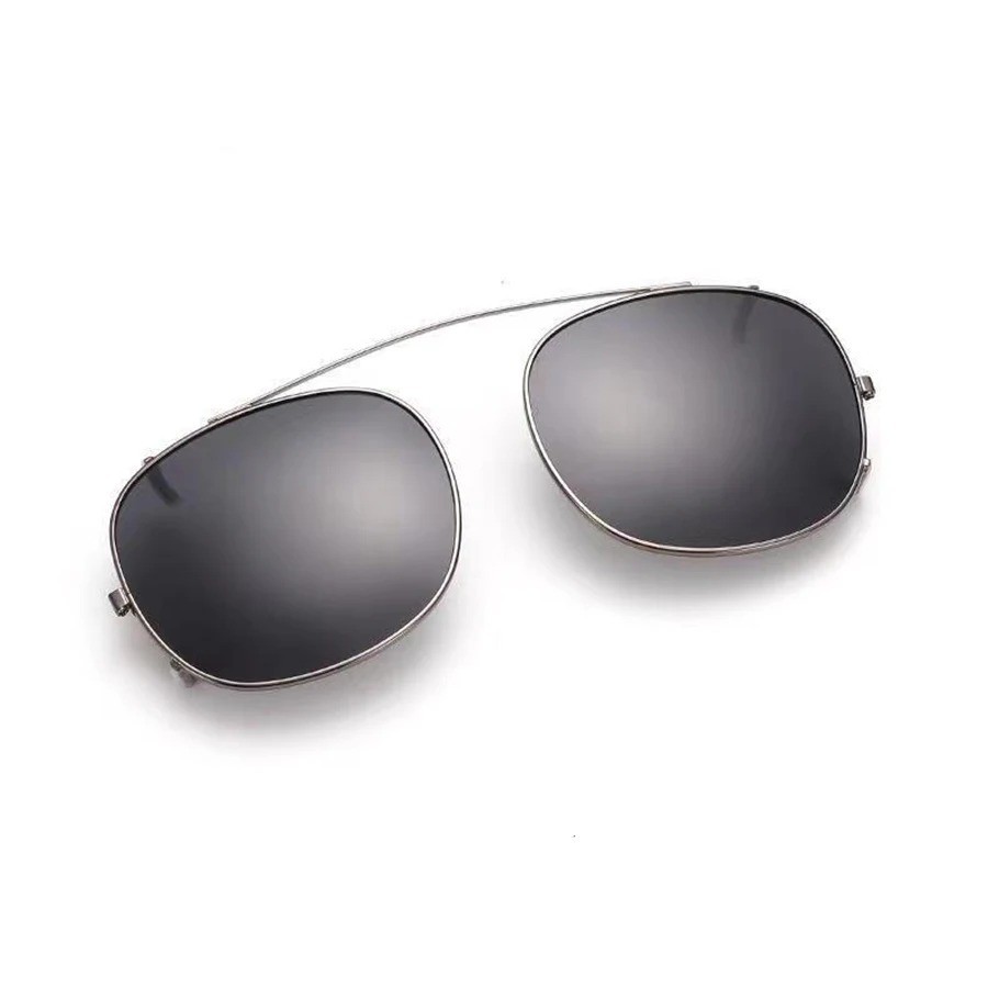 Johny Dep Polarize Clip On Sunglasses Oval UV400 Vintage Metal Frame For Outdoor