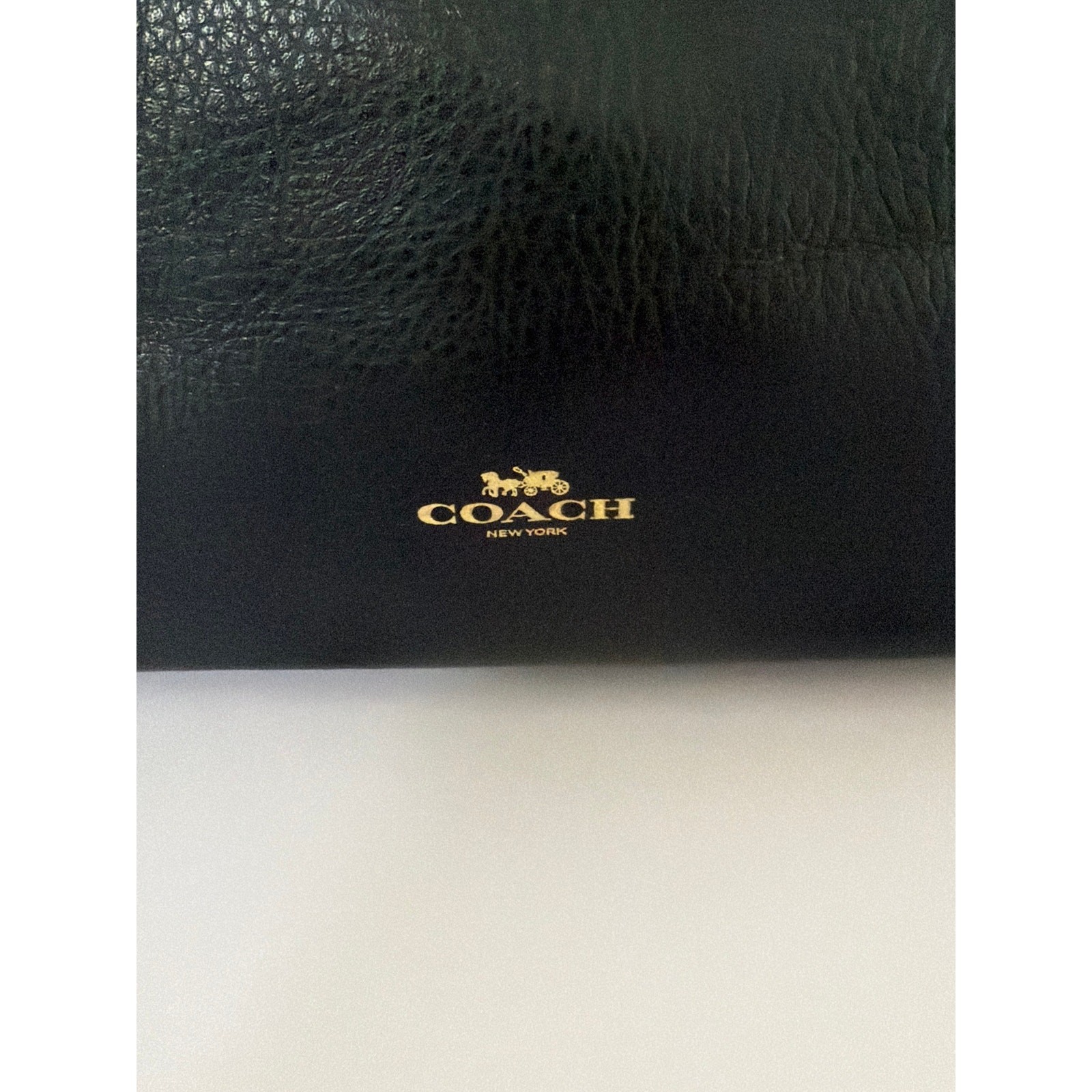 Coach Black Leather Derby Tote with Gold Logo Capsule Minimalist Elevated Basics