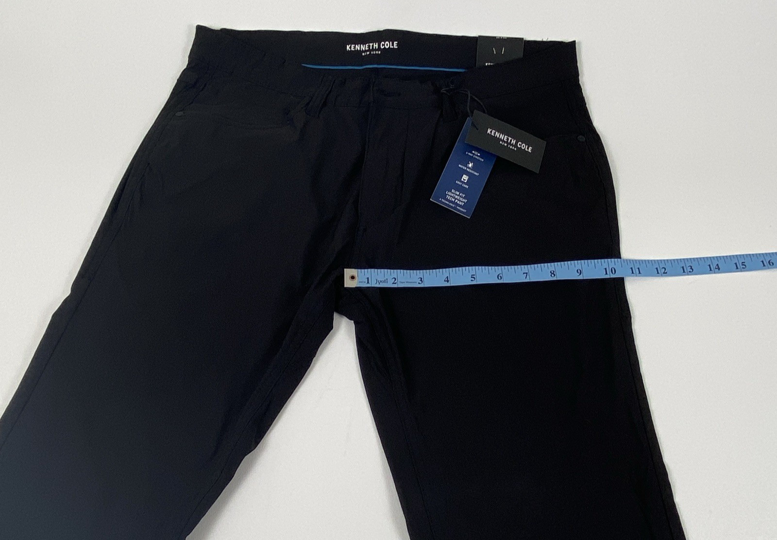 Kenneth Cole New York TECHNI-COLE Slim Fit Lightweight Tech Pants Black 34